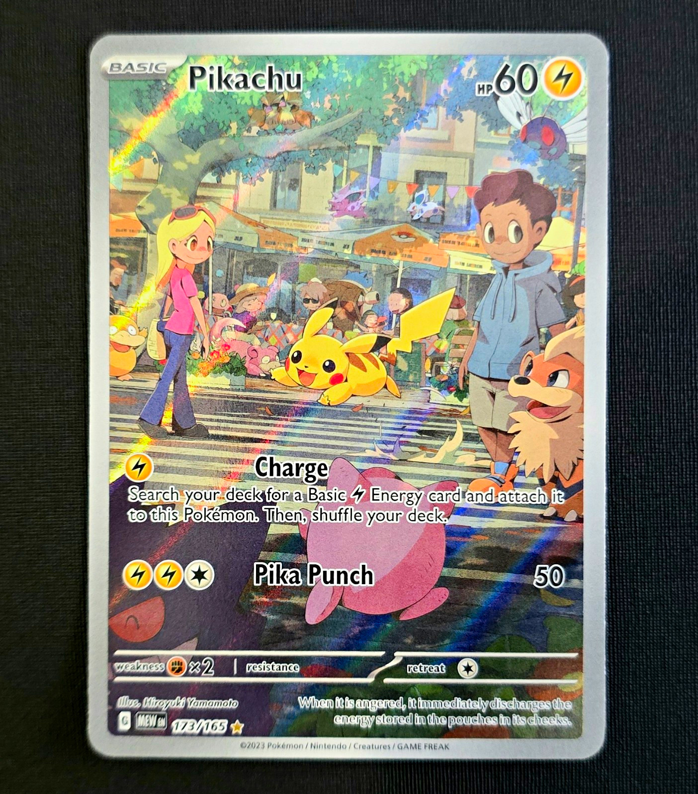 Pikachu 173/165 - Scarlet & Violet 151 | ENG Illustration Rare Full Art Pikachu 173/165 - Scarlet & Violet 151 | ENG Illustration Rare Full Art