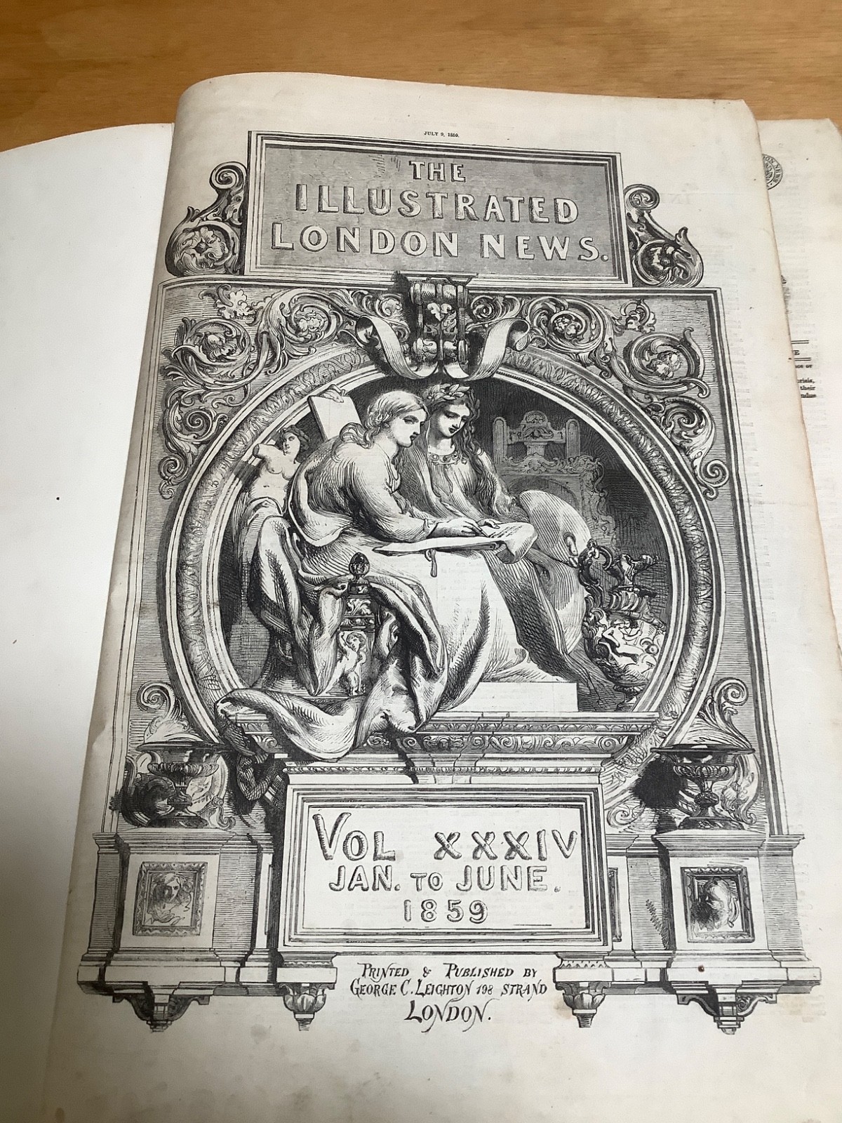 1859 Illustrated London News Bound Volume Jan - June Vol 34