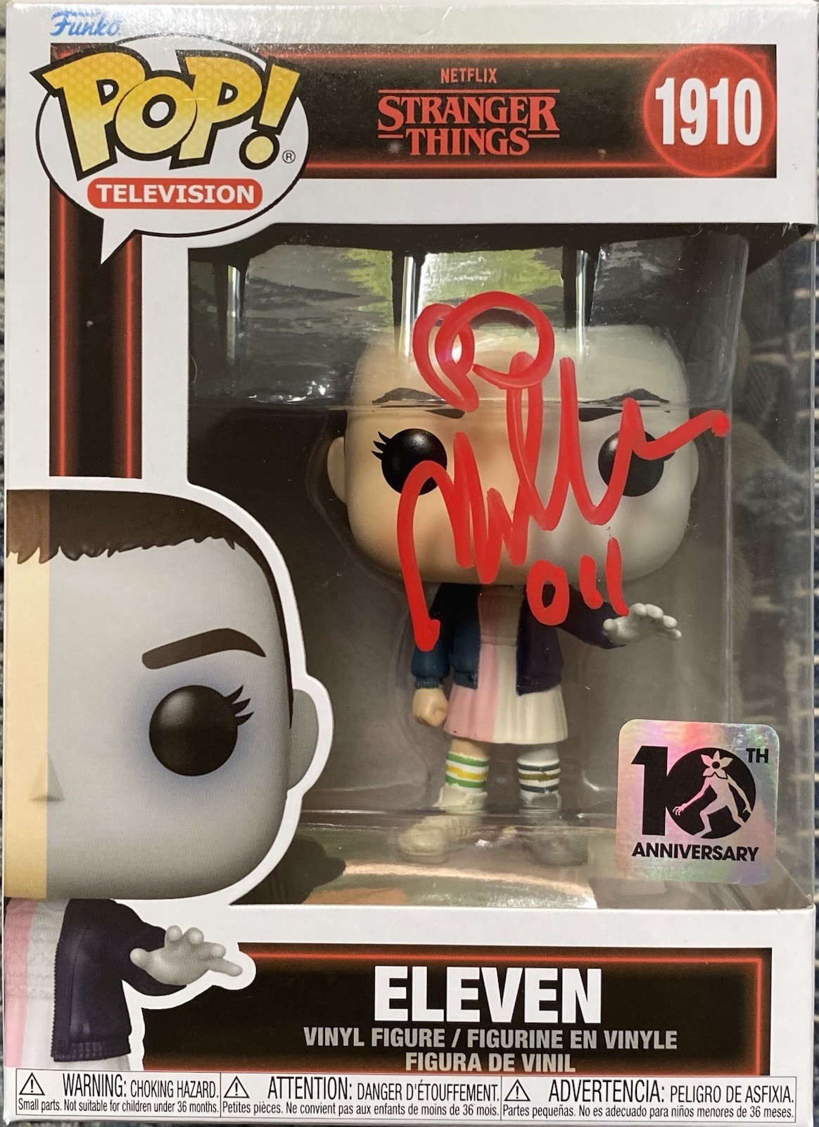 MILLIE BOBBY BROWN AUTOGRAPHED SIGNED STRANGER THINGS FUNKO POP #1910 ELEVEN MILLIE BOBBY BROWN AUTOGRAPHED SIGNED STRANGER THINGS FUNKO POP #1910 ELEVEN