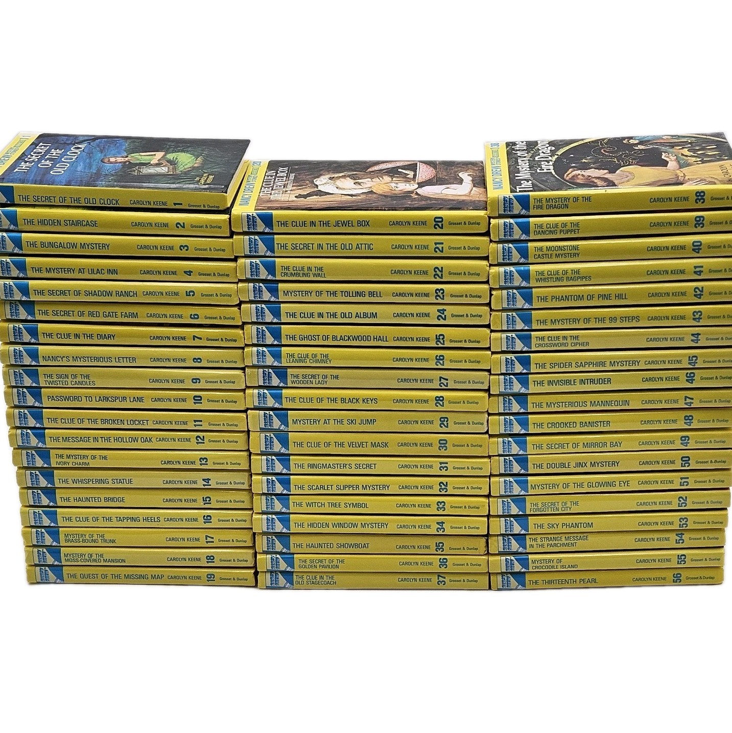 Complete Nancy Drew Hardcover Book Set #1-#56 Glossy covers