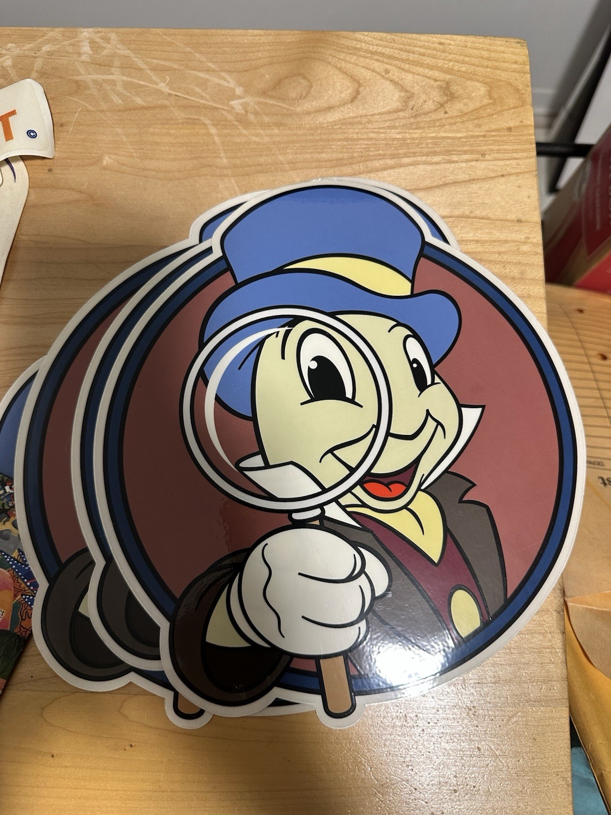 RARE Disney’s California Adventure ACTUAL PARK VINYL DECAL — Jiminy Cricket