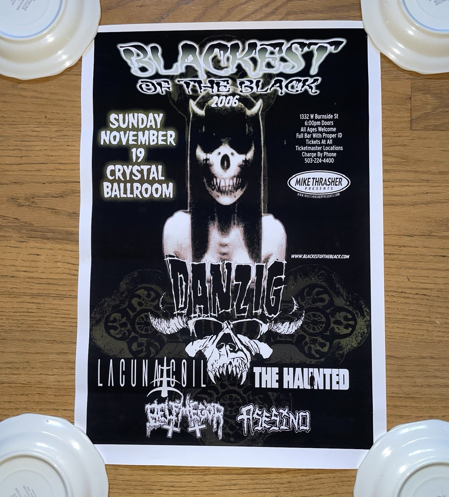 Danzig Blackest Of The Black 2006 Tour Poster 13x19 Concert Show Flyer misfits