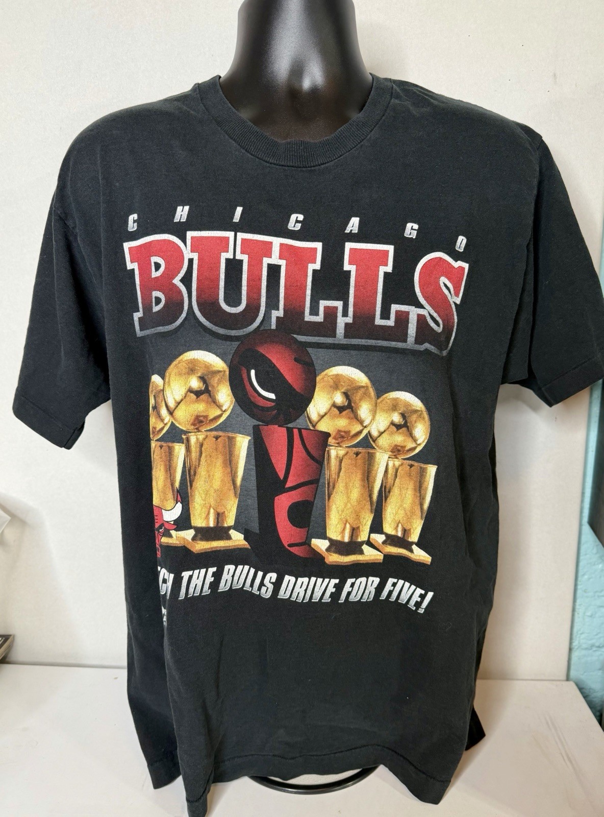 Vintage Chicago Bulls Shirt 1997 Drive For Five XL No Tag