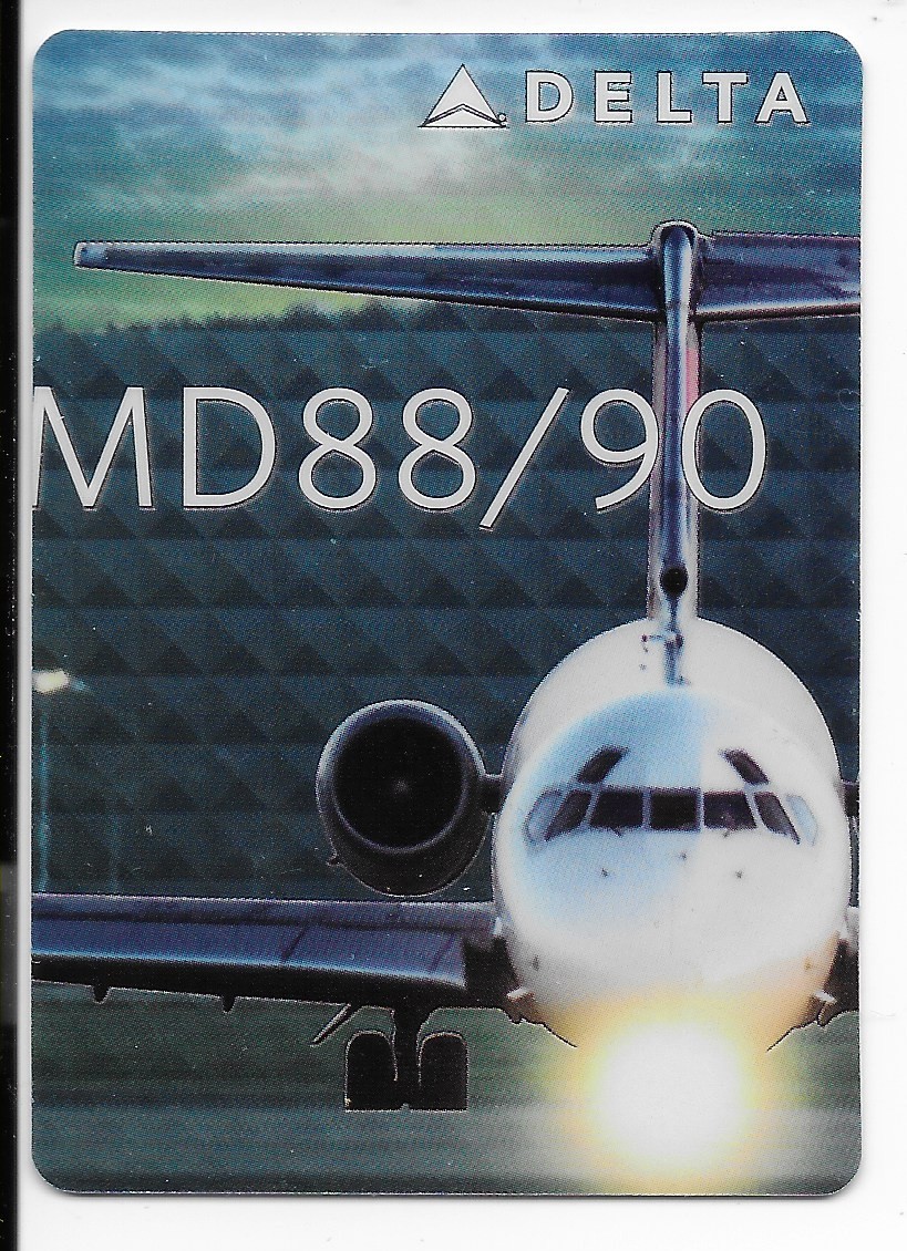 2016 Delta Airlines MD88 MD90 Aircraft Airlines Trading Card 48