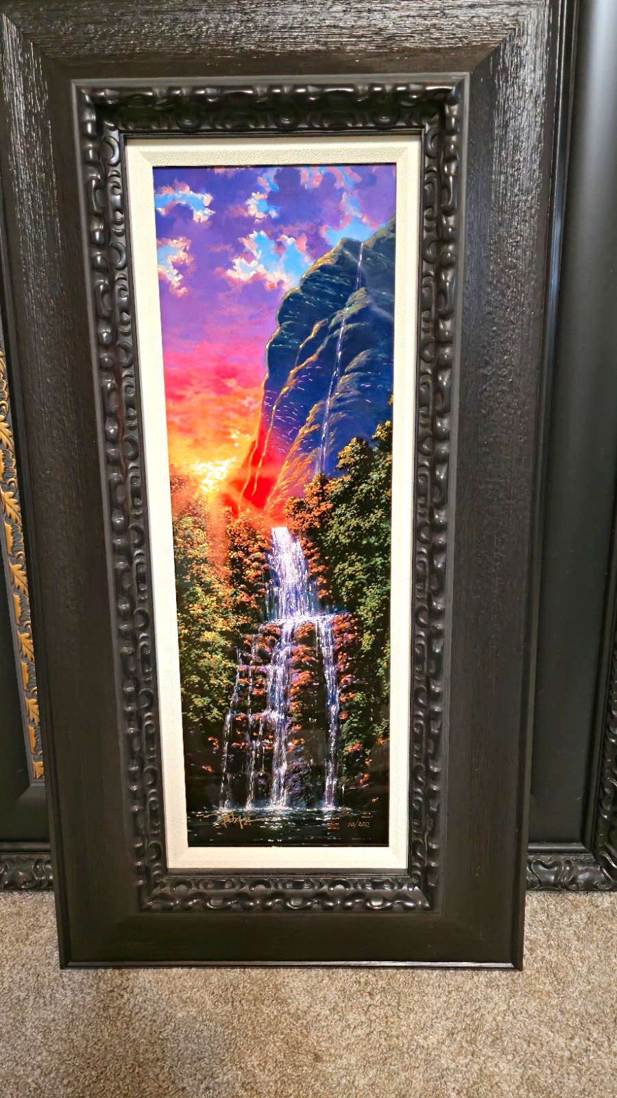 Rodel Gonzalez \'Hidden Waterfall\' Hand Signed Numbered Framed 70/200 Rodel Gonzalez \'Hidden Waterfall\' Hand Signed Numbered Framed 70/200