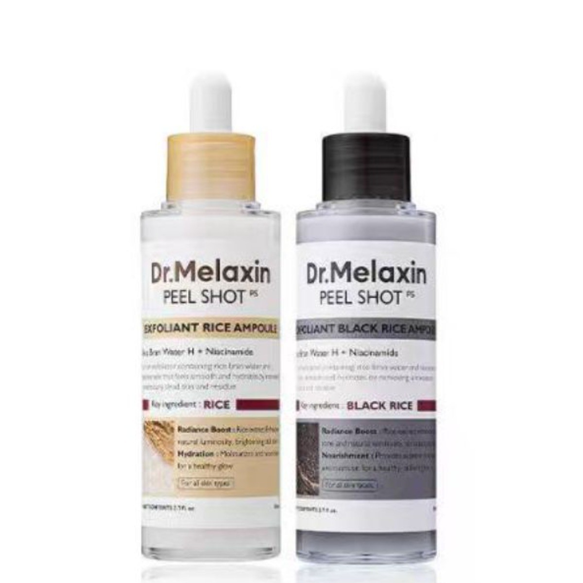 Dr. Melaxin Peel Shot Rice Ampoule – Gentle Exfoliator, Brightens & Smooths Dr. Melaxin Peel Shot Rice Ampoule – Gentle Exfoliator, Brightens & Smooths