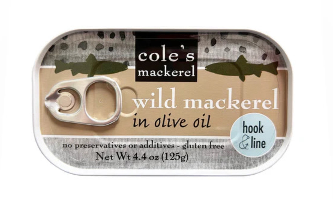 Cole's Wild Mackerel in Olive Oil (good price, 10 cans). Boneless, wild caught. Cole's Wild Mackerel in Olive Oil (good price, 10 cans). Boneless, wild caught.
