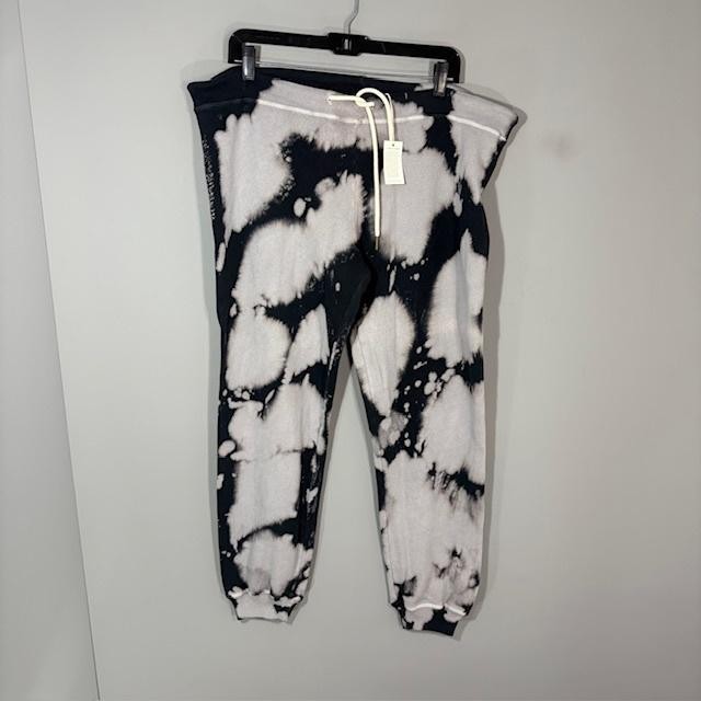 THE GREAT. Pants Womens 2 Black Tie Dye Sweatpants Elastic Cuff Pockets USA