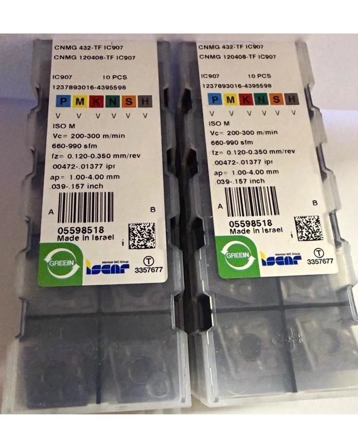 ISCAR Carbide Turning Insert CNMG 432-TF IC907 Indexable Inserts (10pcs)