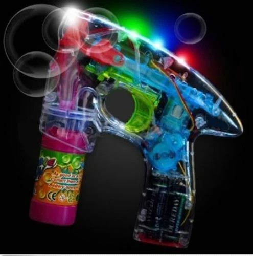 Light Up Bubble Gun with Bright LED Lights - Blower Shooter Party Novelty Toy Light Up Bubble Gun with Bright LED Lights - Blower Shooter Party Novelty Toy