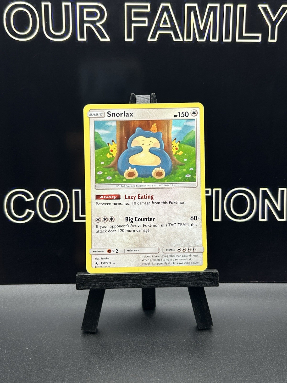 Pokemon Snorlax 158/214 Sm-Unbroken Bonds Holo 2019