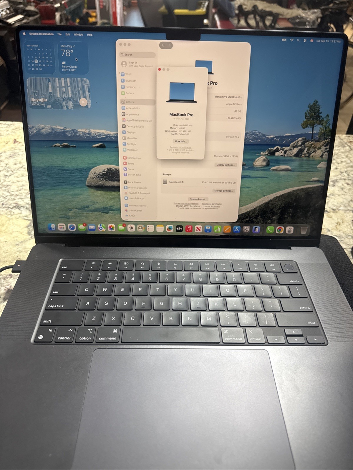 2023 Apple MacBook Pro 16in M3 Max 16 CPU/40 GPU 48GB RAM 1TB SSD Black A2991 2023 Apple MacBook Pro 16in M3 Max 16 CPU/40 GPU 48GB RAM 1TB SSD Black A2991
