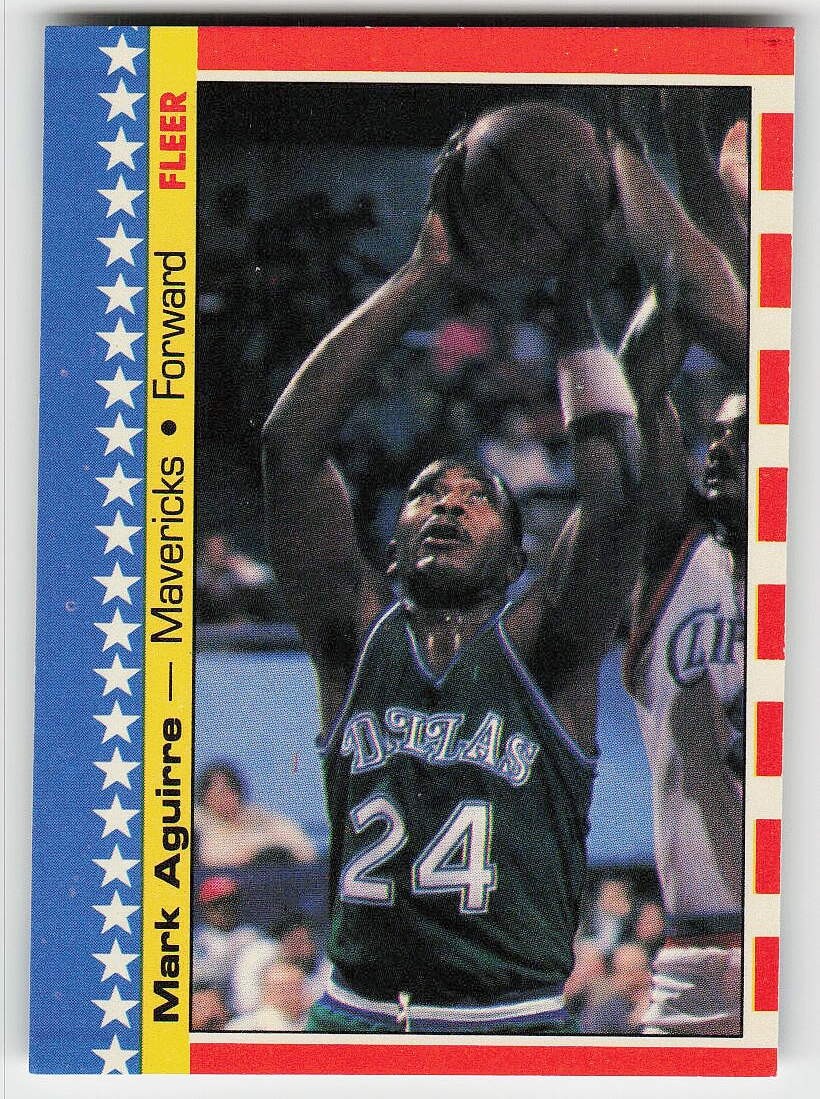 1987-88 Fleer #9 Mark Aguirre BASKETBALL Dallas Mavericks