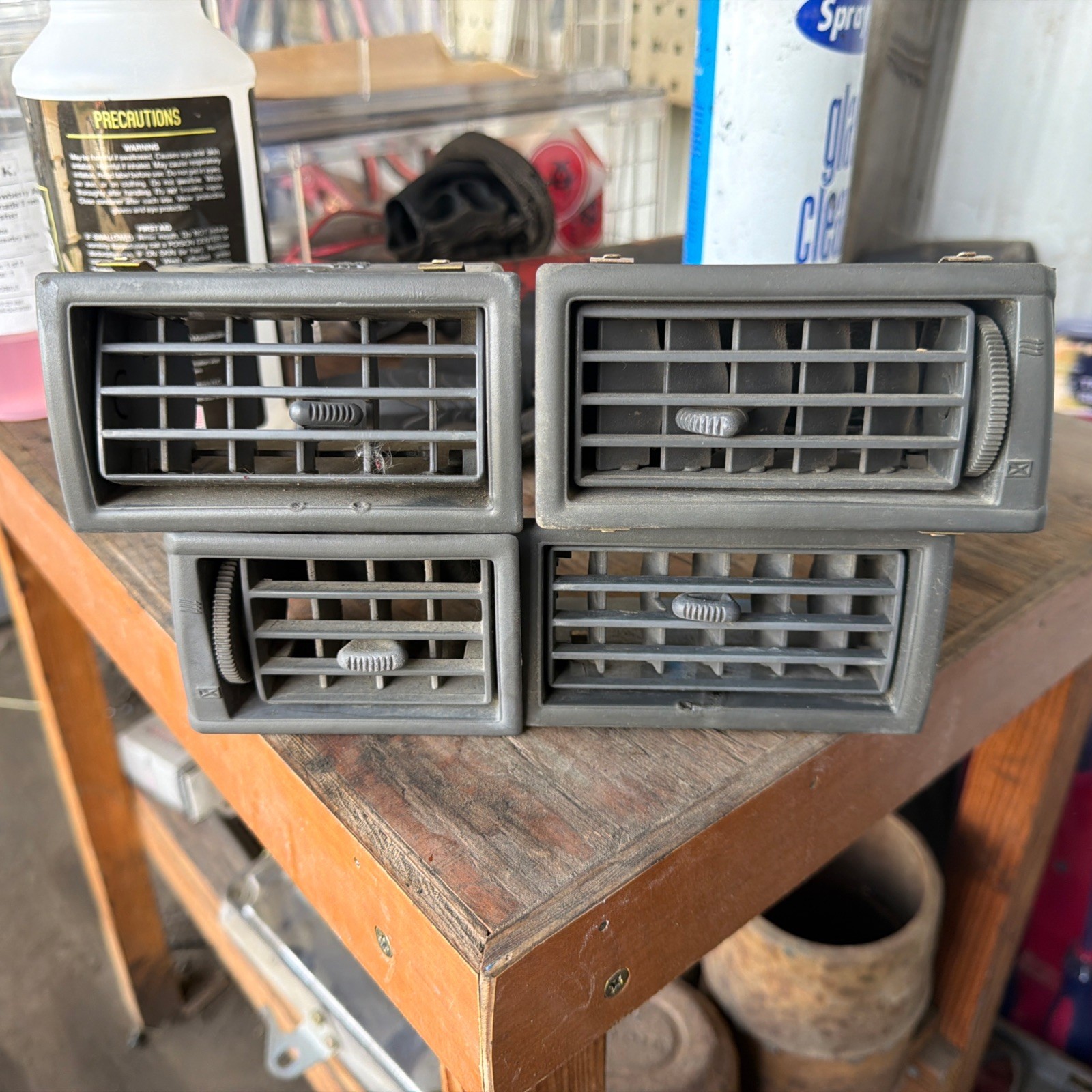 1984-1986 Toyota Pickup Oem Dash Vent Vents Set Grey 1984-1986 Toyota Pickup Oem Dash Vent Vents Set Grey