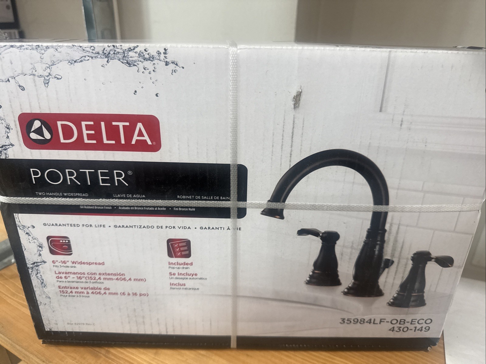 Delta Porter Two Handle Widespread Bathroom Sink Faucet 35984LF-OB-ECO Delta Porter Two Handle Widespread Bathroom Sink Faucet 35984LF-OB-ECO
