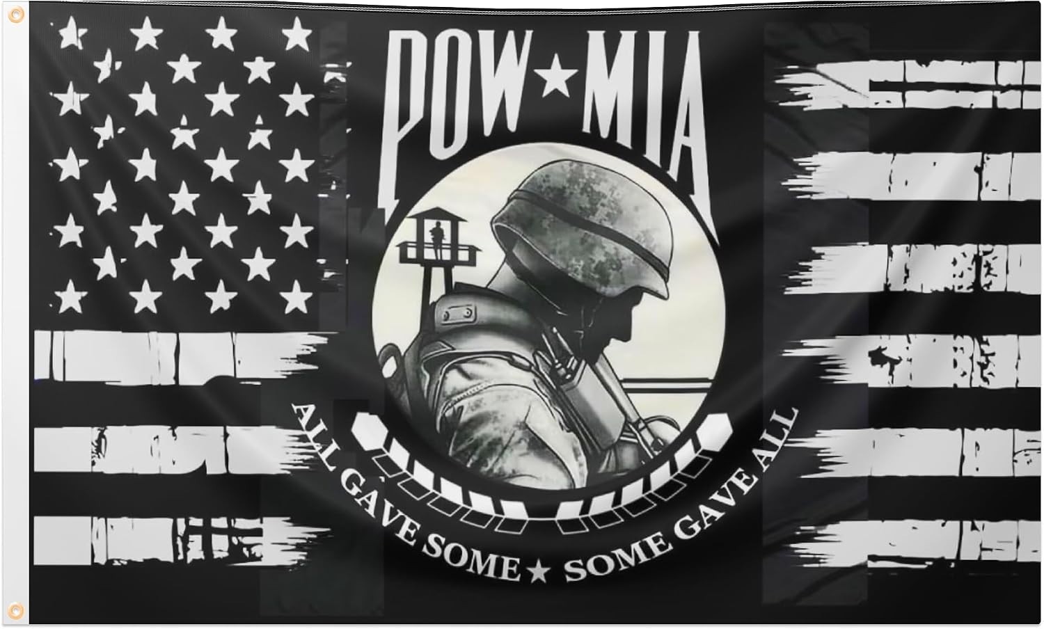 POW-MIA Black Flag You are Not Forgotten Prisoner of War 3x5ft 100D 5X3