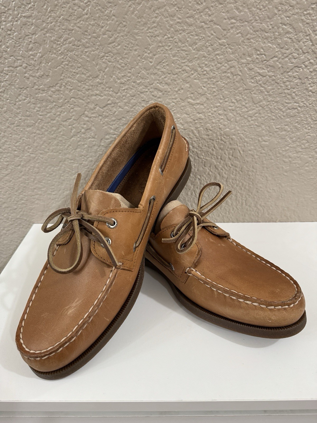 Sperry Top-Sider Men\'s Authentic Original Boat Shoes Leather - Sahara Size 11