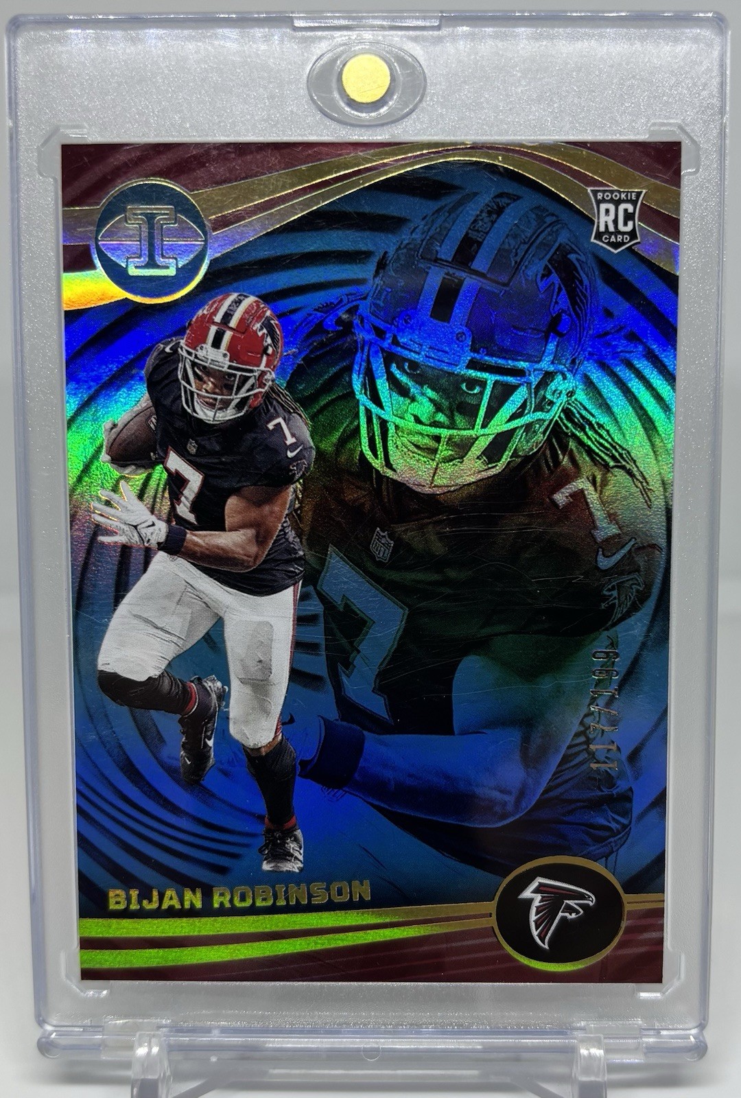 2023 Illusions BIJAN ROBINSON Rookie TROPHY COLLECTION REFRACTOR SP /199 RC #7