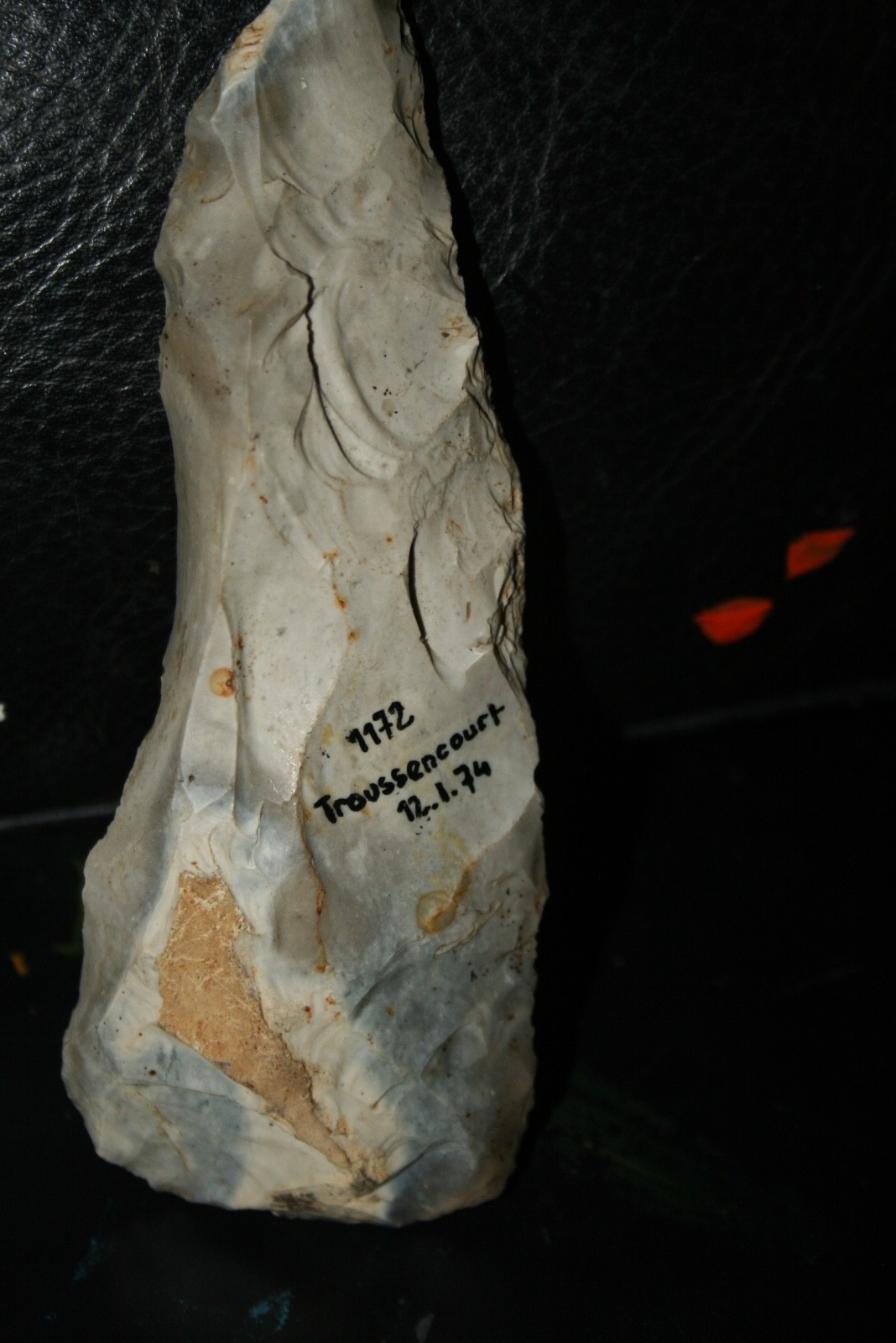 RARE NEANDERTHALER SILEX KNIFE FOUND FRANCE 1974 100-150 K TROUSSENCOURT RARE NEANDERTHALER SILEX KNIFE FOUND FRANCE 1974 100-150 K TROUSSENCOURT