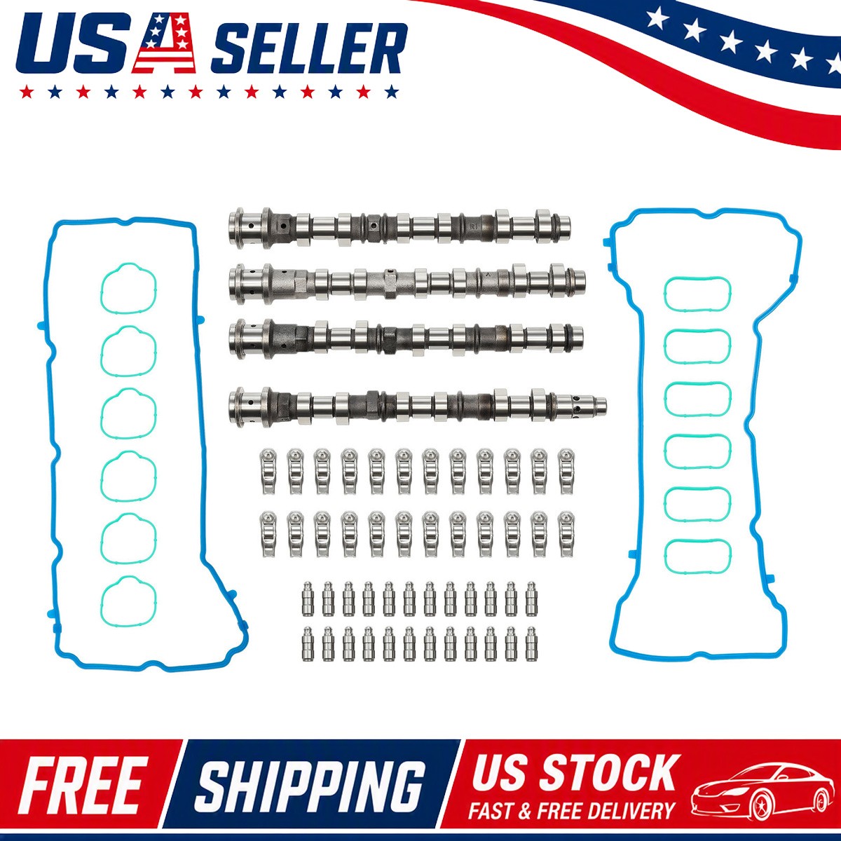 For 11-16 Jeep Dodge Chrysler Ram 3.6L Left Right Camshaft 5184380AG, 5184378AG