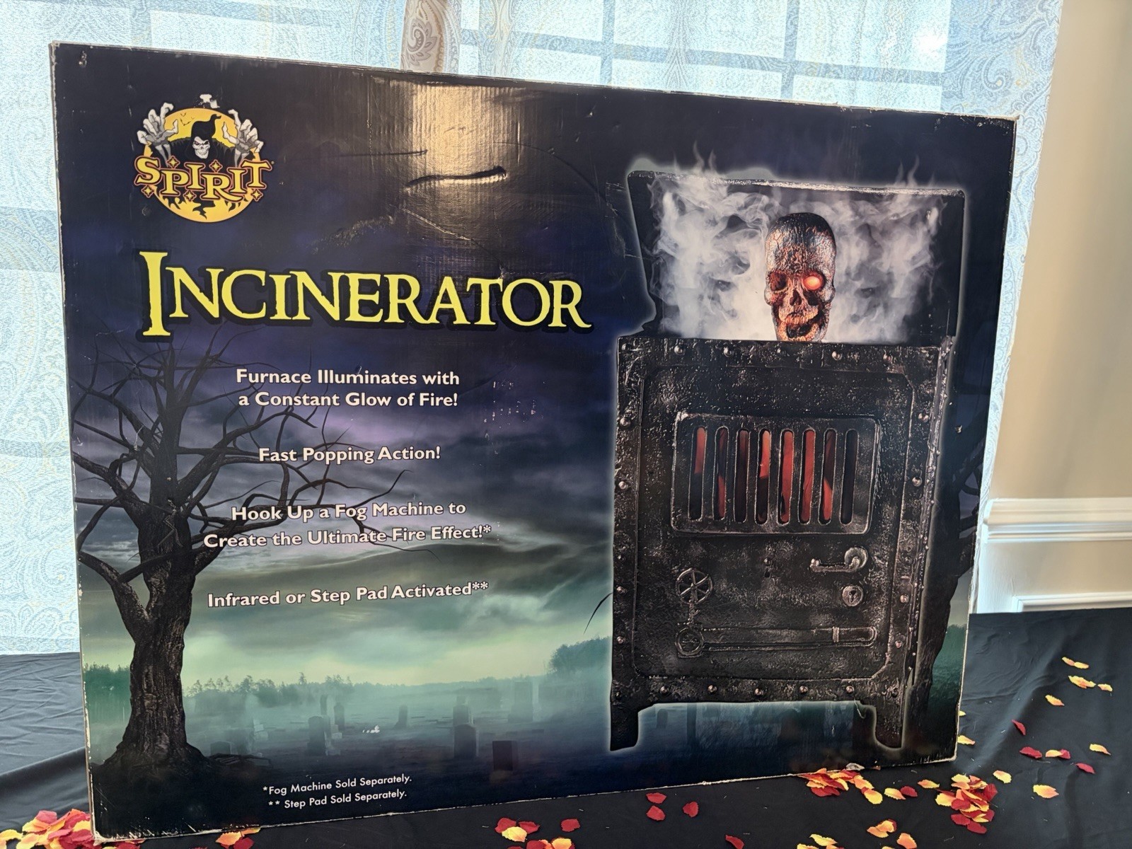 RARE Spirit Halloween Incinerator Furnace Corpse Zombie Gemmy Prop Brand New