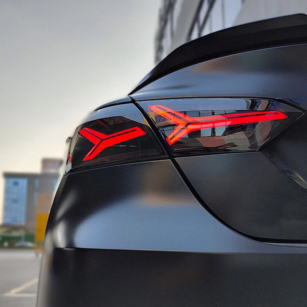 Upgrade Smoked LED Tail Lights For 2018-2024 Toyota Camry Sedan LE/SE Sequential