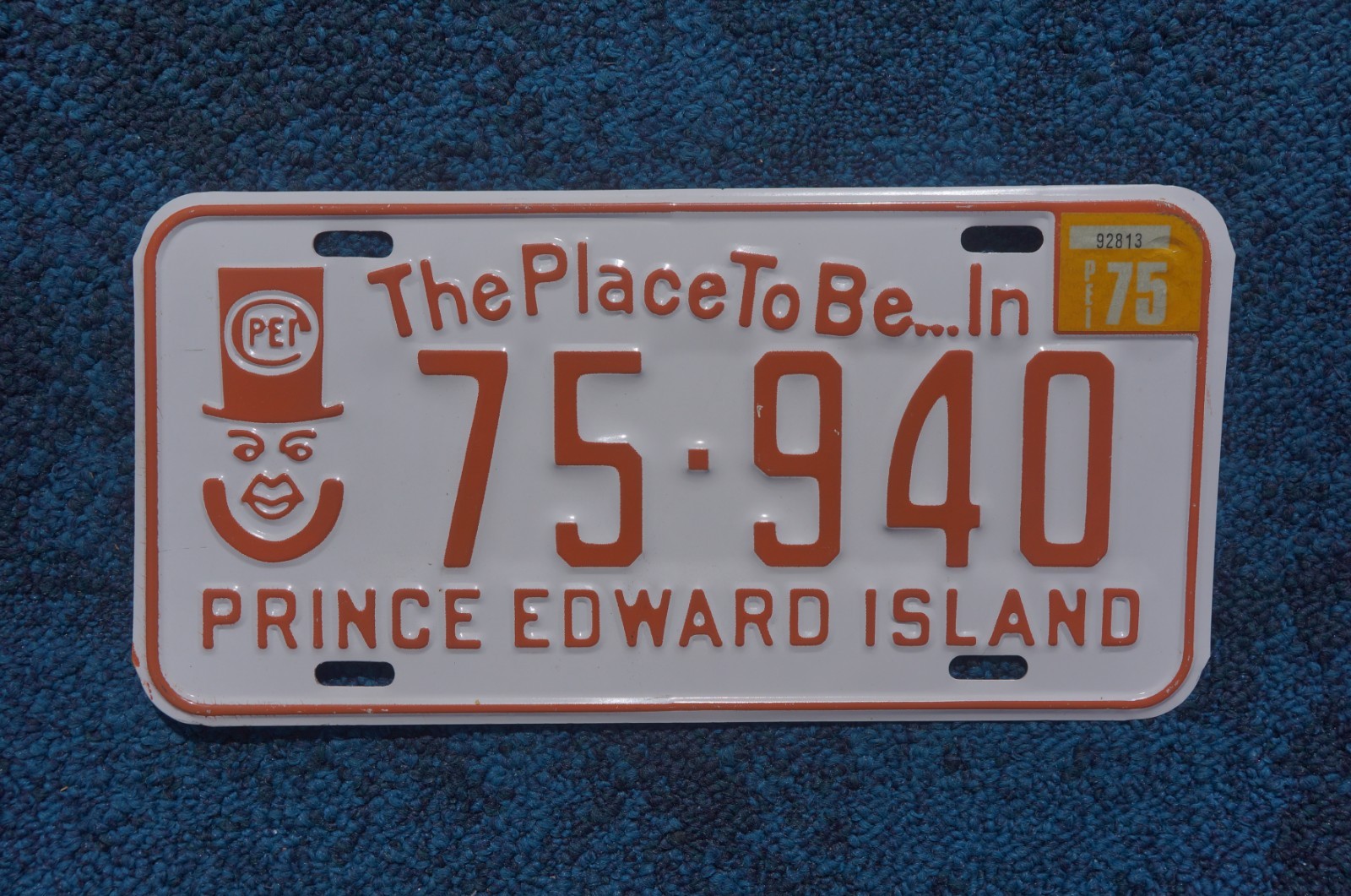 1975 PRINCE EDWARD ISLAND PEI Canada Vintage License Plate Tag - The Place To Be 1975 PRINCE EDWARD ISLAND PEI Canada Vintage License Plate Tag - The Place To Be