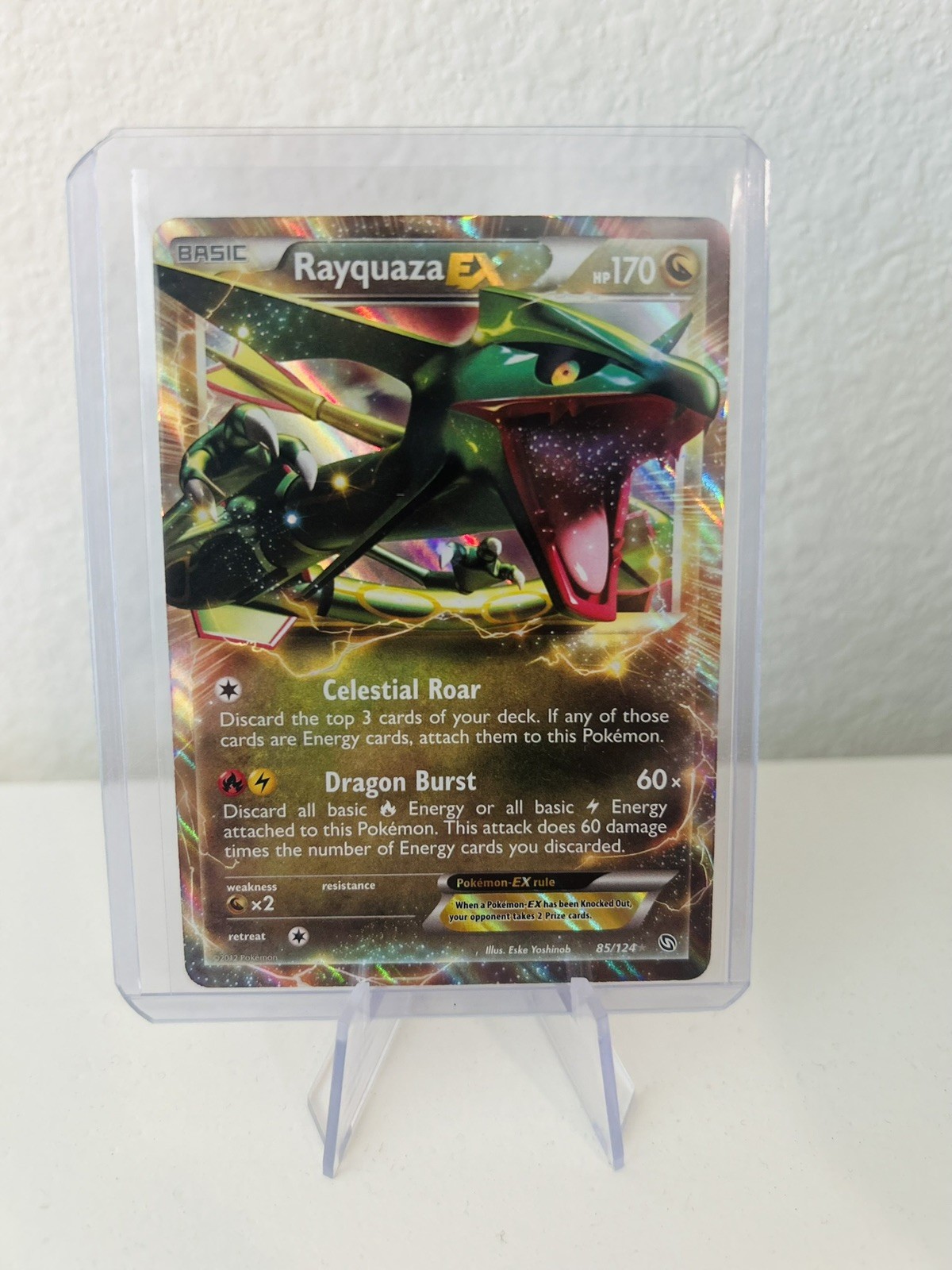 Pokemon Rayquaza EX Ultra Rare B&W Dragons Exalted 85/124 NM Rare Pokemon TCG