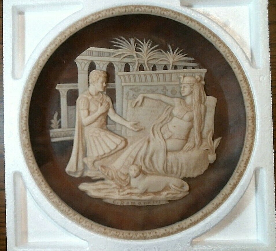 Incolay Studios Antony and Cleopatra Carl Romanelli Decorative Plate, NEW in box