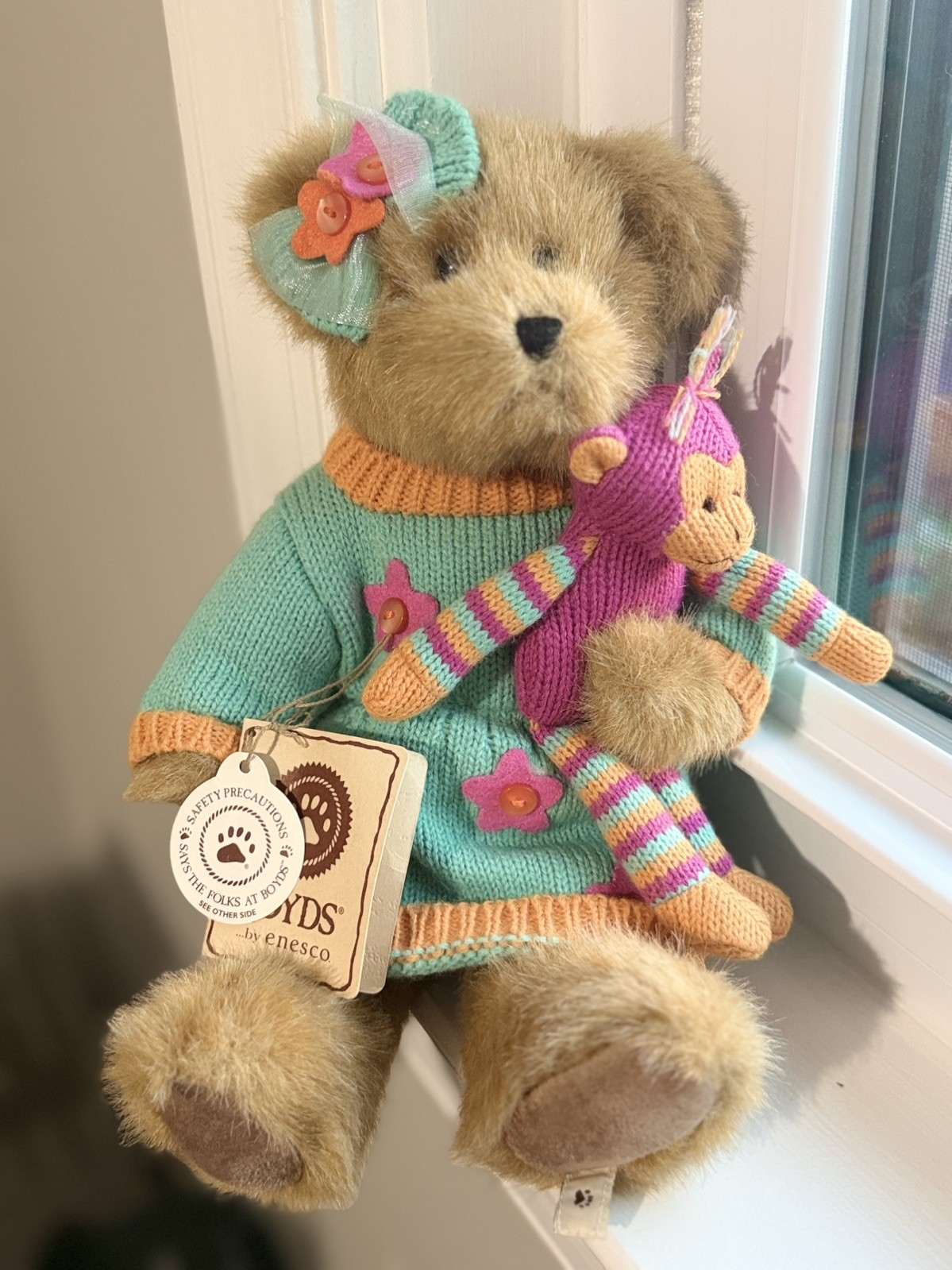 Rare BOYDS BEAR BLOOMIE KNITBEARY WITH KIKI H.B.’S HEIRLOOM SERIES VINTAGE