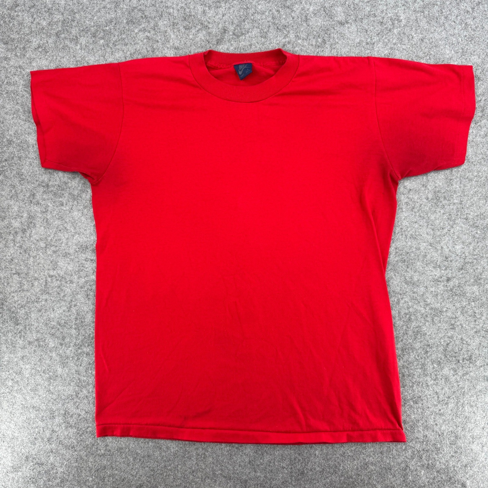 Nike Red Vintage Blue Tag Rare Single Stitch Blank T-Shirt Mens Large