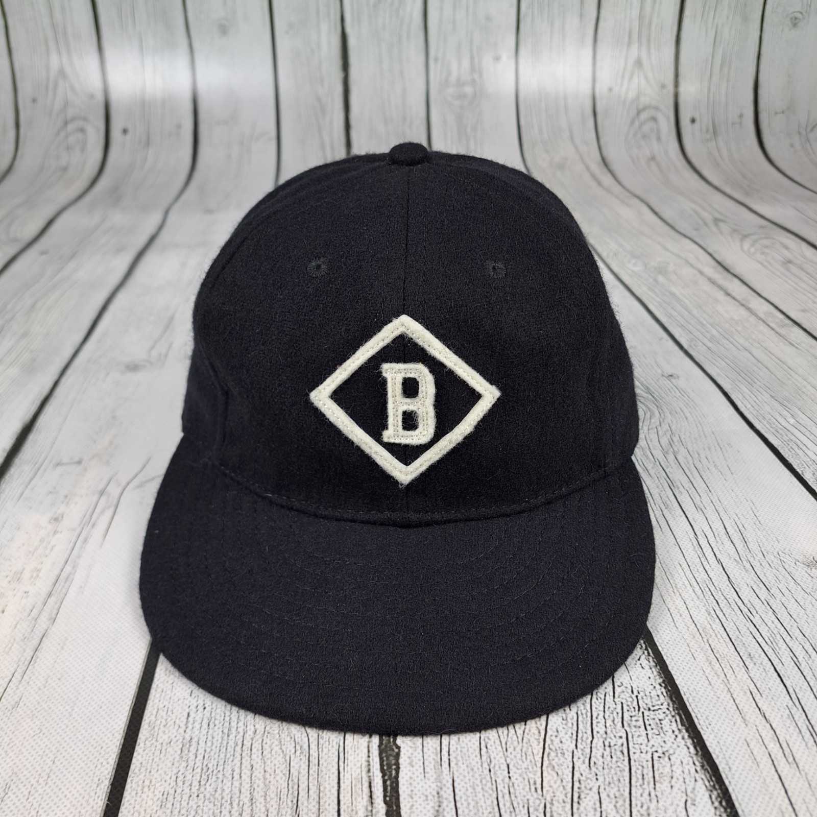 Vintage Ebbets Field Flannels Wool Hat Cap Mens Bismark Churchills 1945 Black
