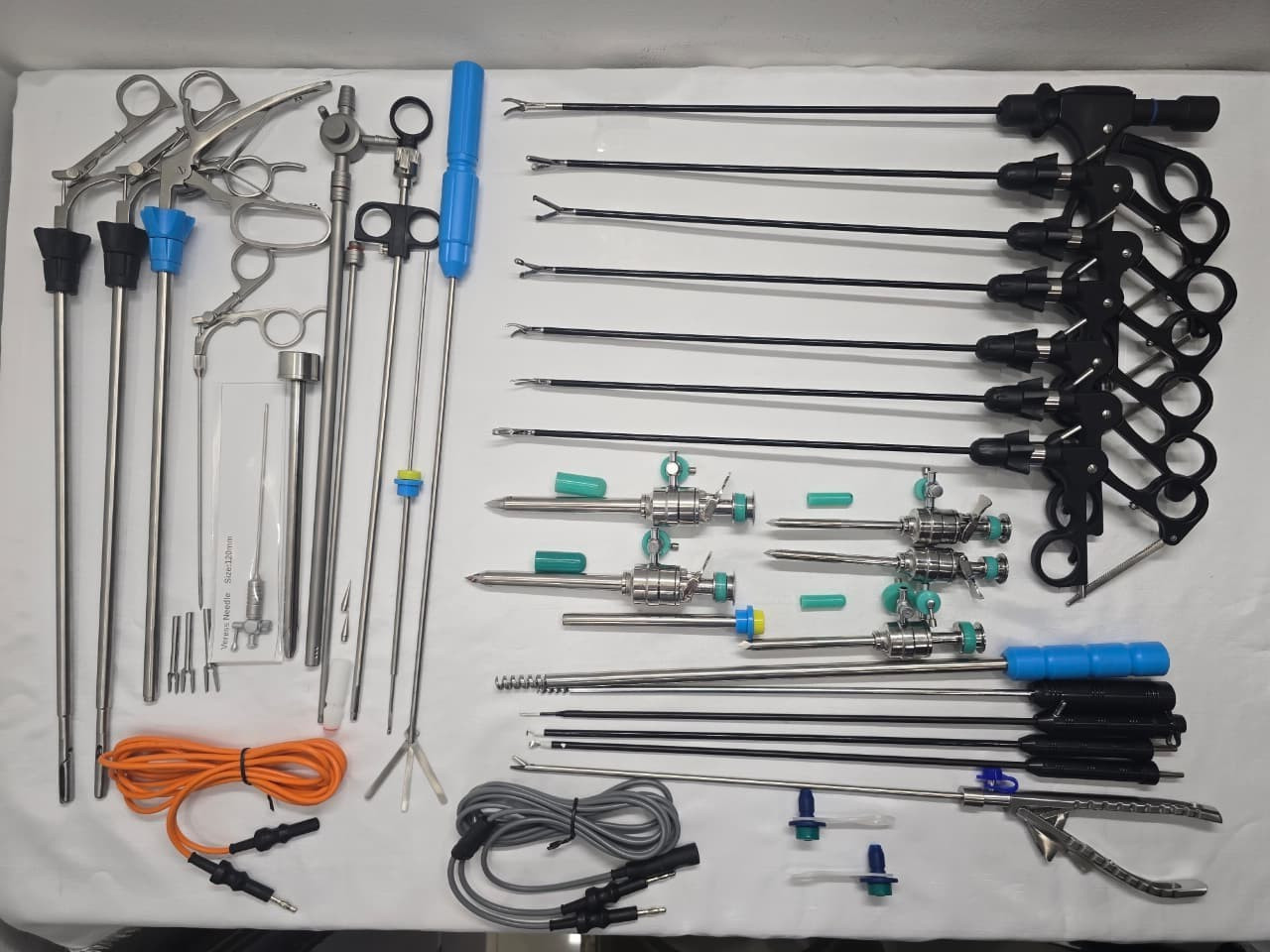 34pc - Laparoscopic Surgery Set SS High Quality Reusable Instruments