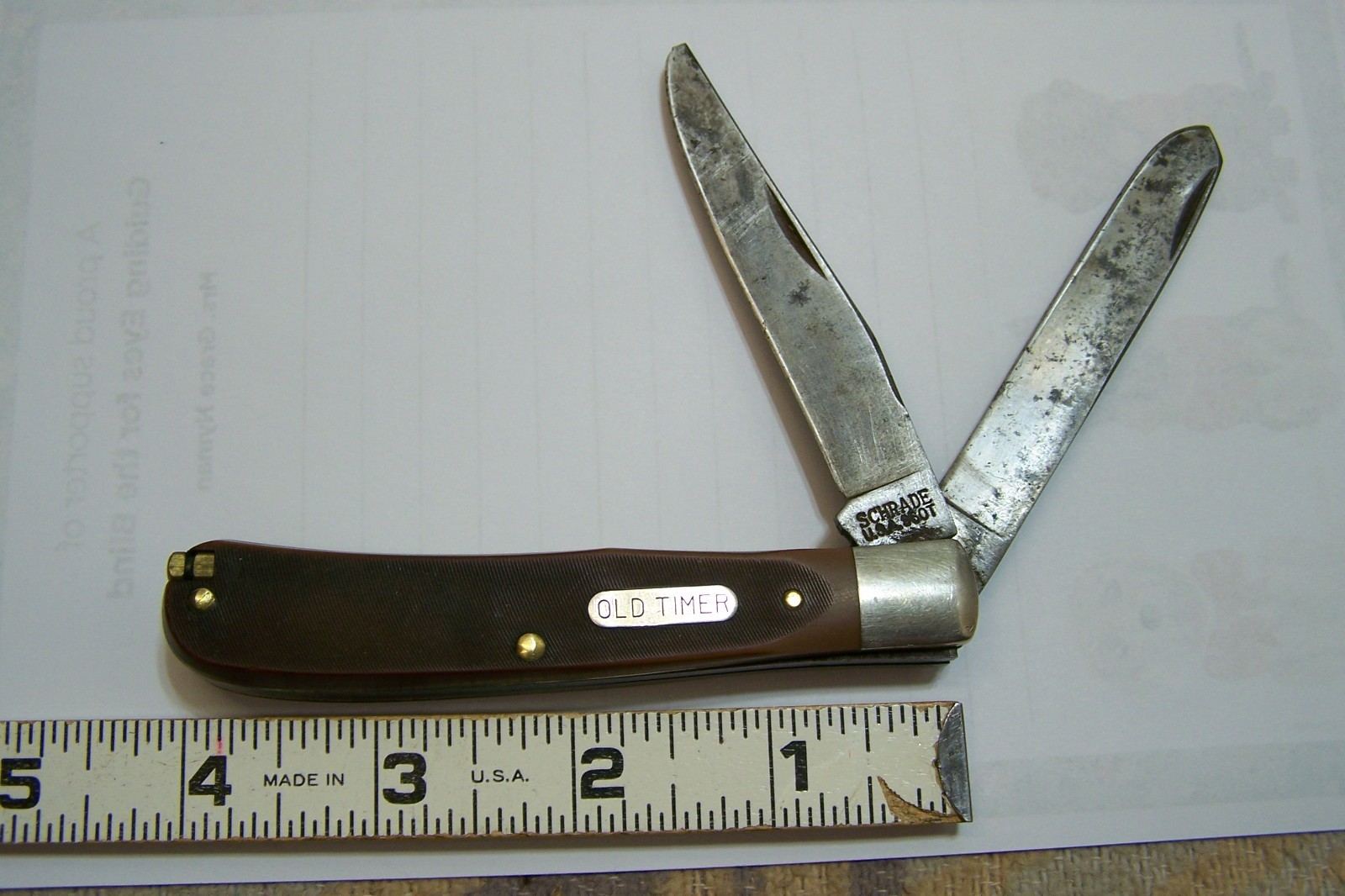 SCHRADE OLD TIMER USA 960T POCKET JACK KNIFE TWIZZER PICK 2 BLADE SCHRADE OLD TIMER USA 960T POCKET JACK KNIFE TWIZZER PICK 2 BLADE