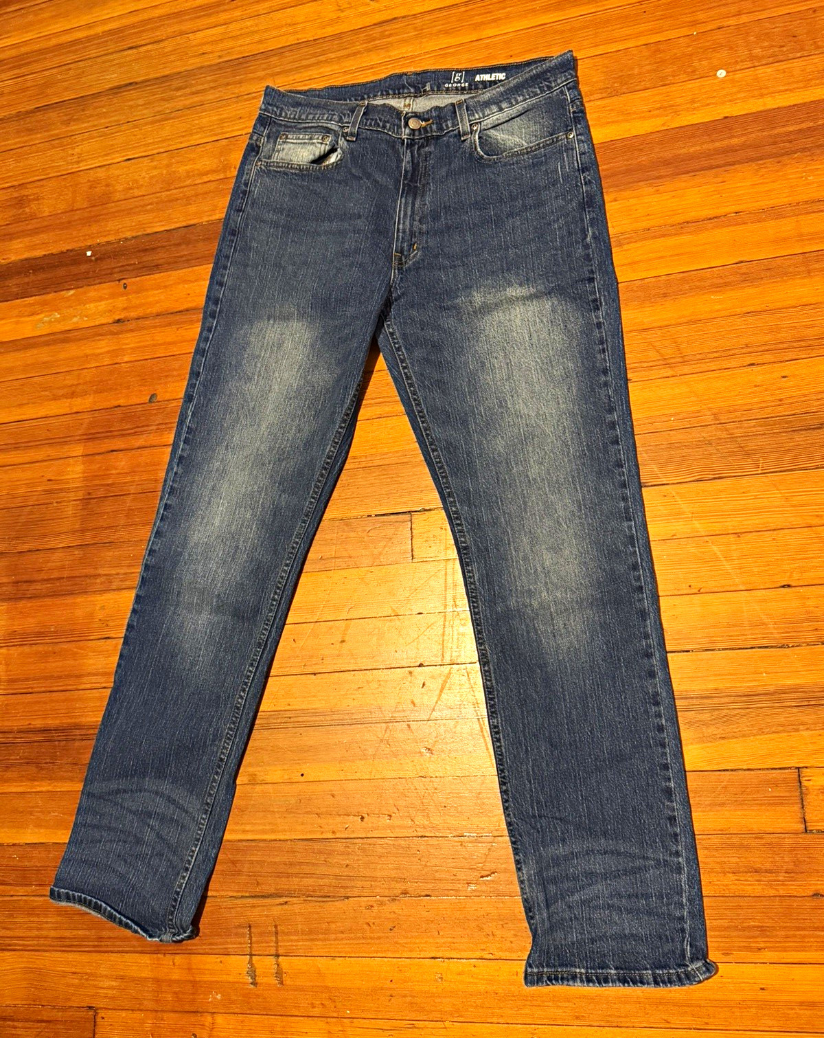 American Eagle Men’s Athletic Fit Straight Blue Stretch Jeans 5-Pocket