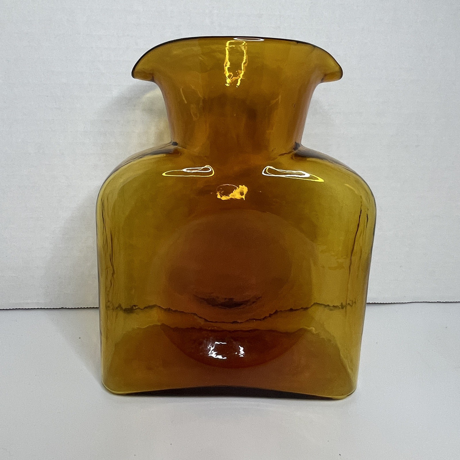 Vintage Blenko Amber Art Glass 8 Vintage Blenko Amber Art Glass 8