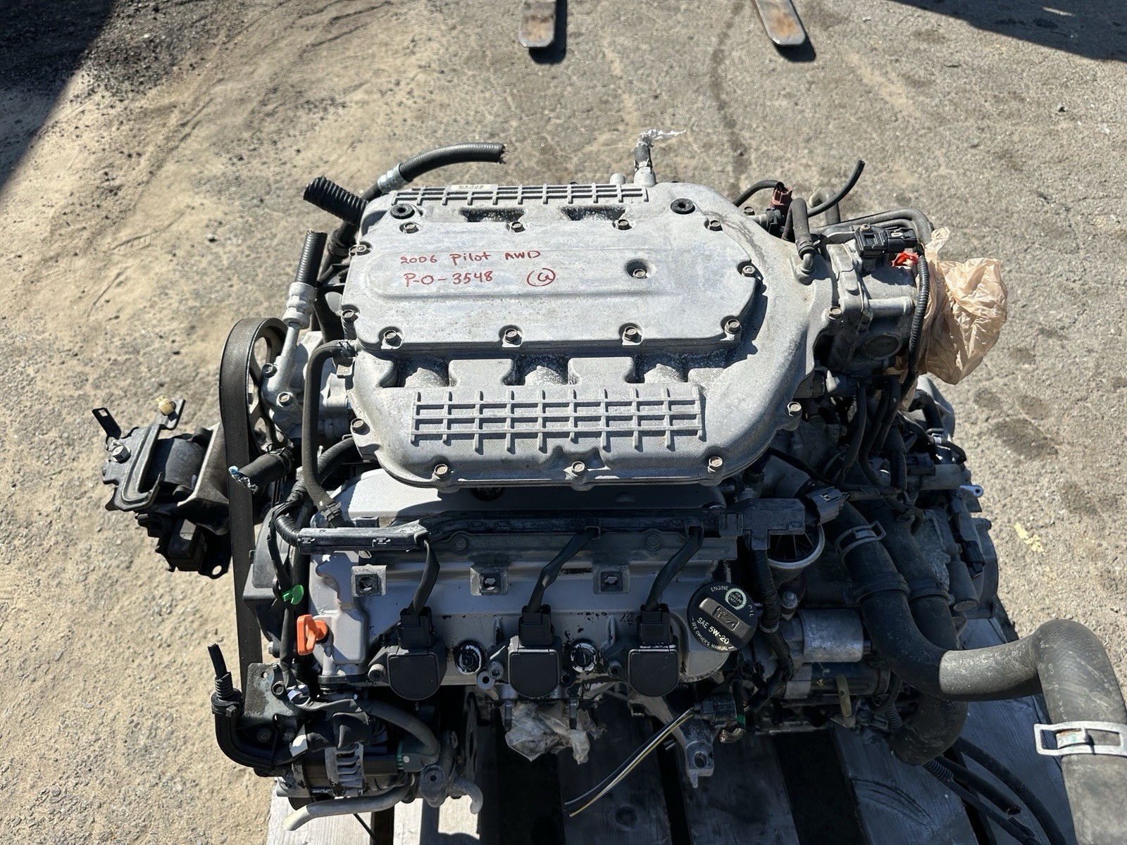 2006-2008 Honda Pilot 3.5L (VIN 1 6th Digit) Engine Motor J35A9 AWD OEM Tested