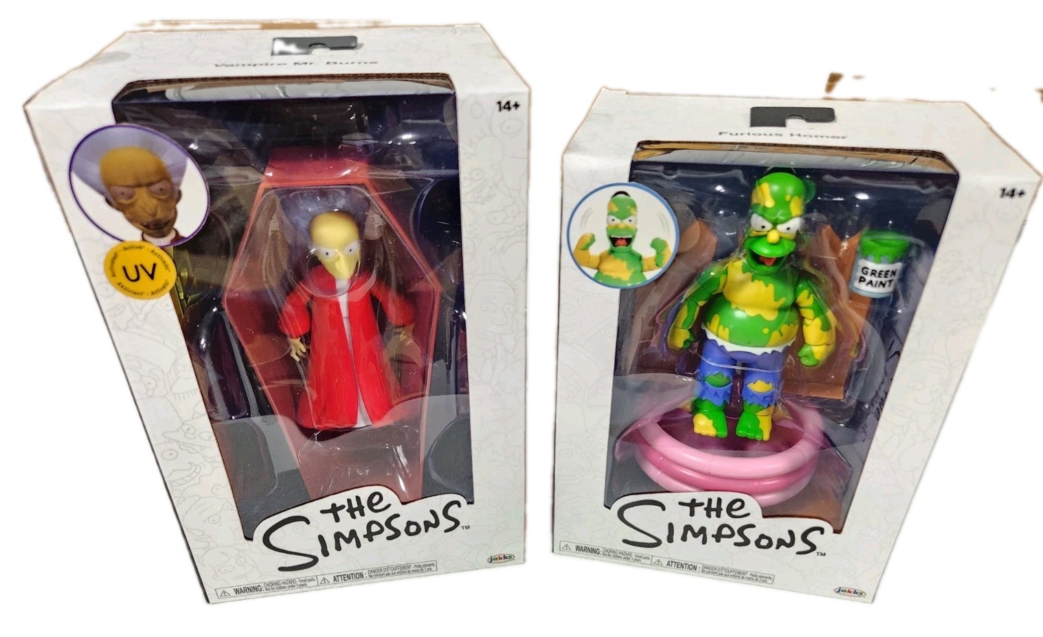 Jakks Pacific The Simpsons Furious Homer and Vampire Mr. Burns Bundle NEW In Box