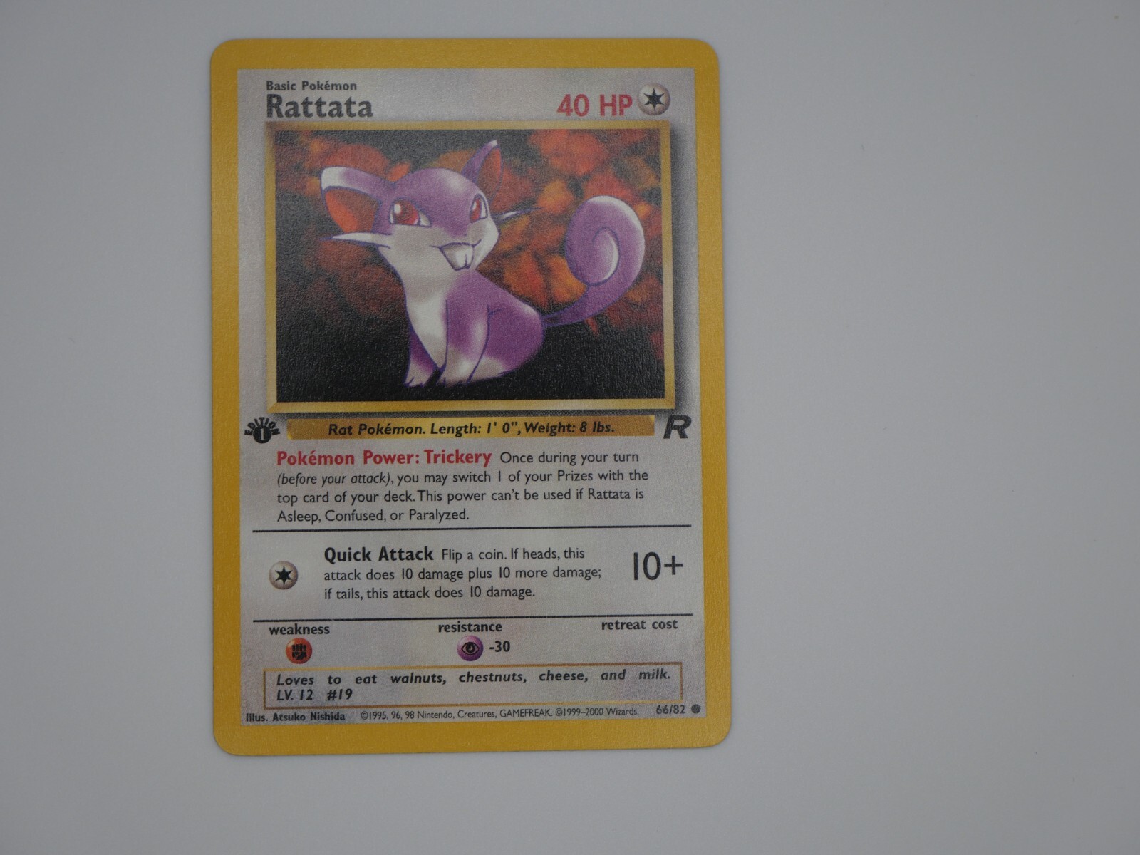 2000 Pokemon Team Rocket Rattata 1st Edition #66/82 NM 2000 Pokemon Team Rocket Rattata 1st Edition #66/82 NM