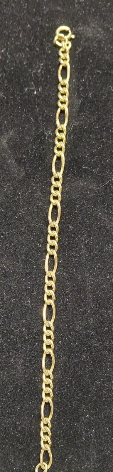 Vtg. 1950\'s-1960\'s CACO 1/20TH 12K G.F. Figaro Bracelet 7-1/2\ Vtg. 1950\'s-1960\'s CACO 1/20TH 12K G.F. Figaro Bracelet 7-1/2\