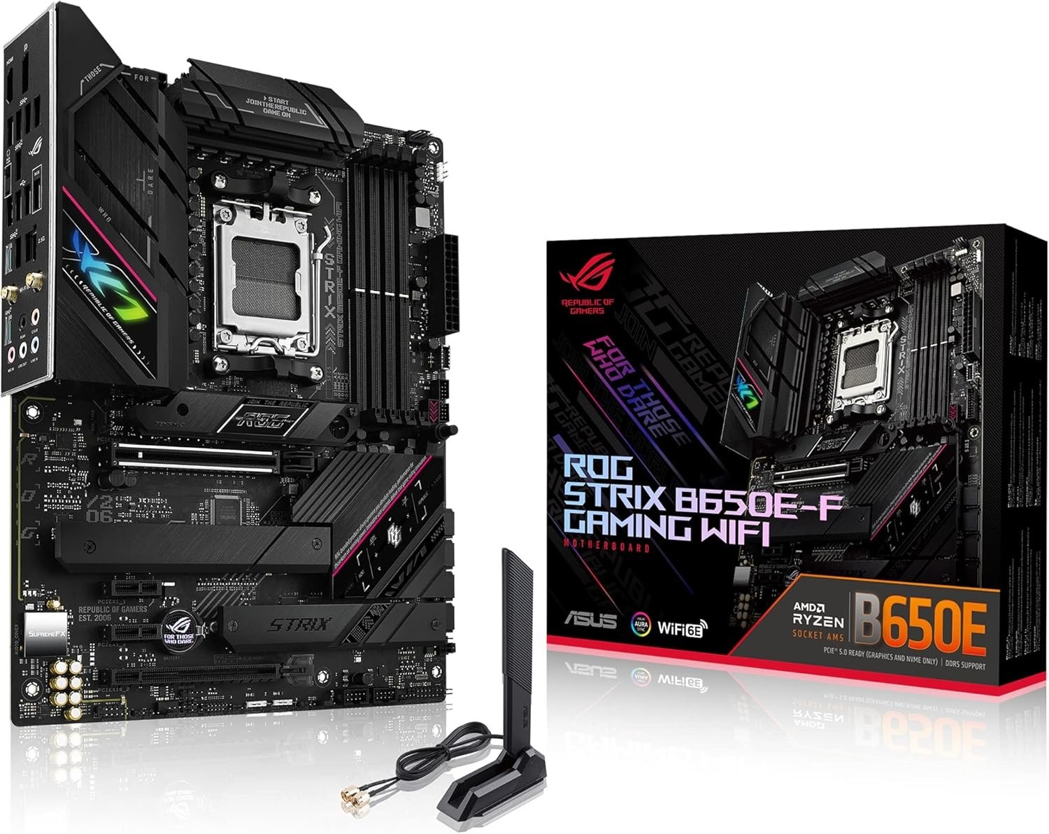 Sealed ASUS ROG Strix B650E-F Gaming WiFi AMD B650 AM5 Ryzen™ Desktop 9000 8000 Sealed ASUS ROG Strix B650E-F Gaming WiFi AMD B650 AM5 Ryzen™ Desktop 9000 8000