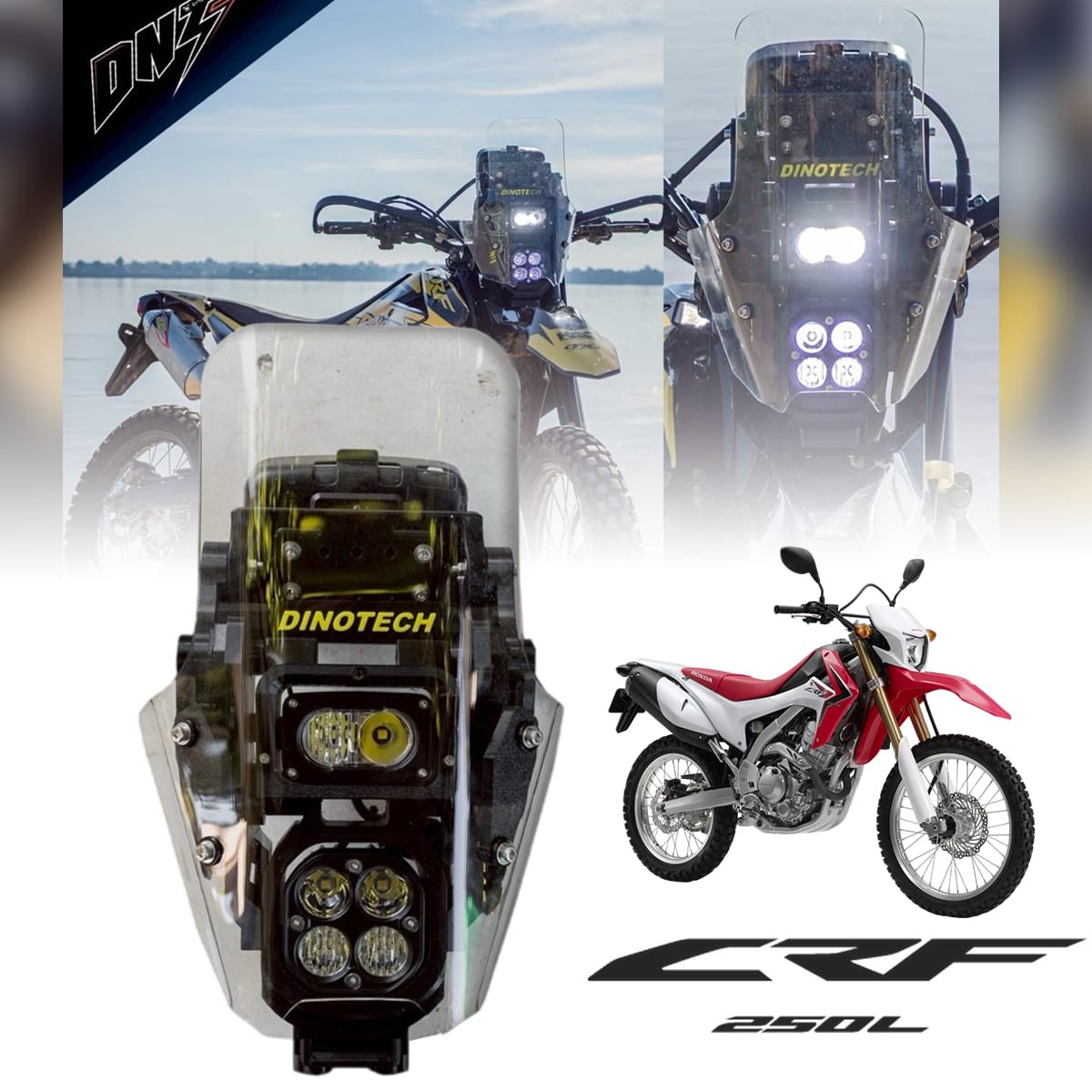For Honda CRF250L Convert Rally Head lamp LED Windshield Visor Cover Clear Lens For Honda CRF250L Convert Rally Head lamp LED Windshield Visor Cover Clear Lens