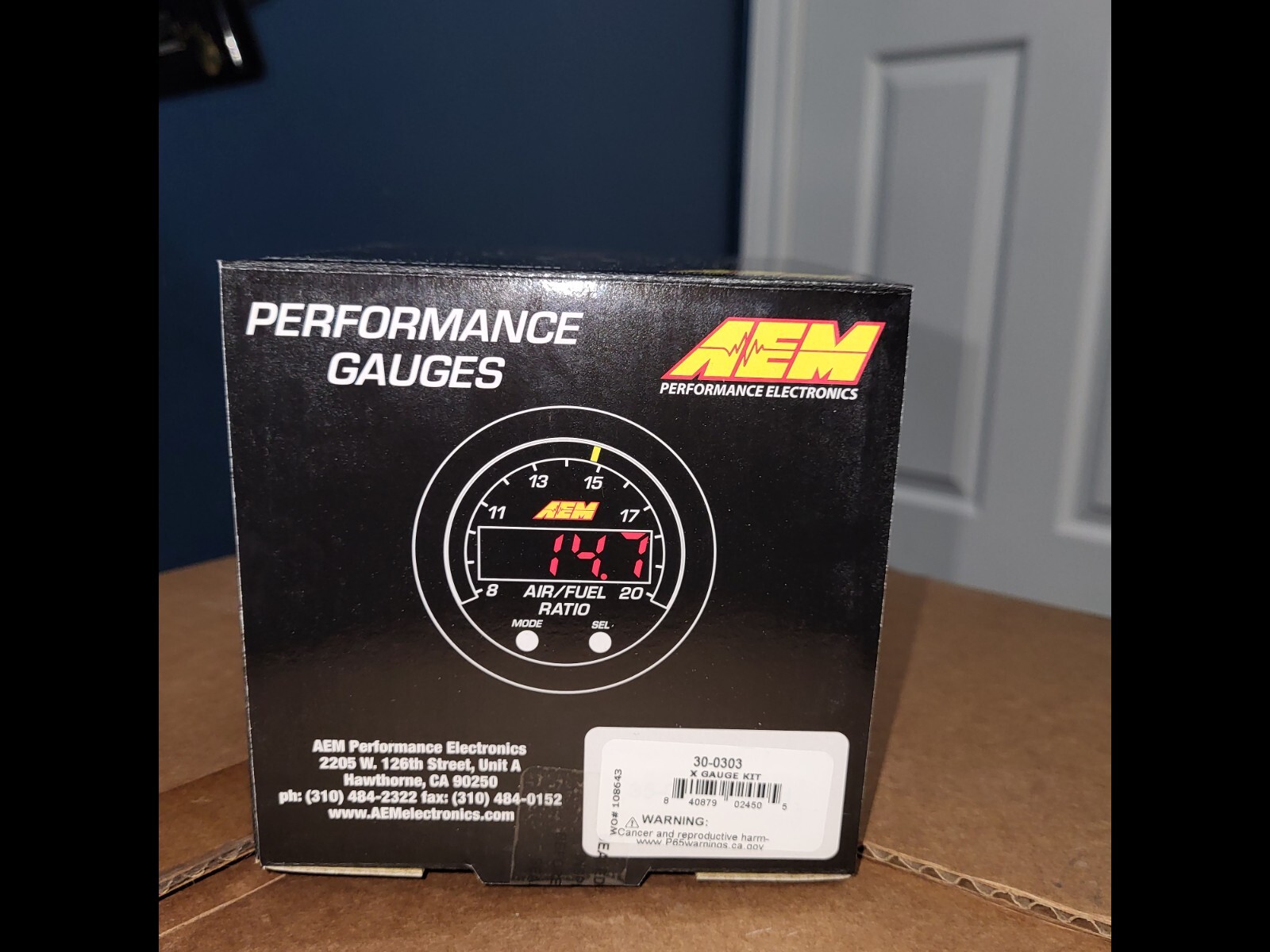 AEM Induction 30-0303 - AEM X-Series 8-18V Volt Gauge; X-Series Gauge