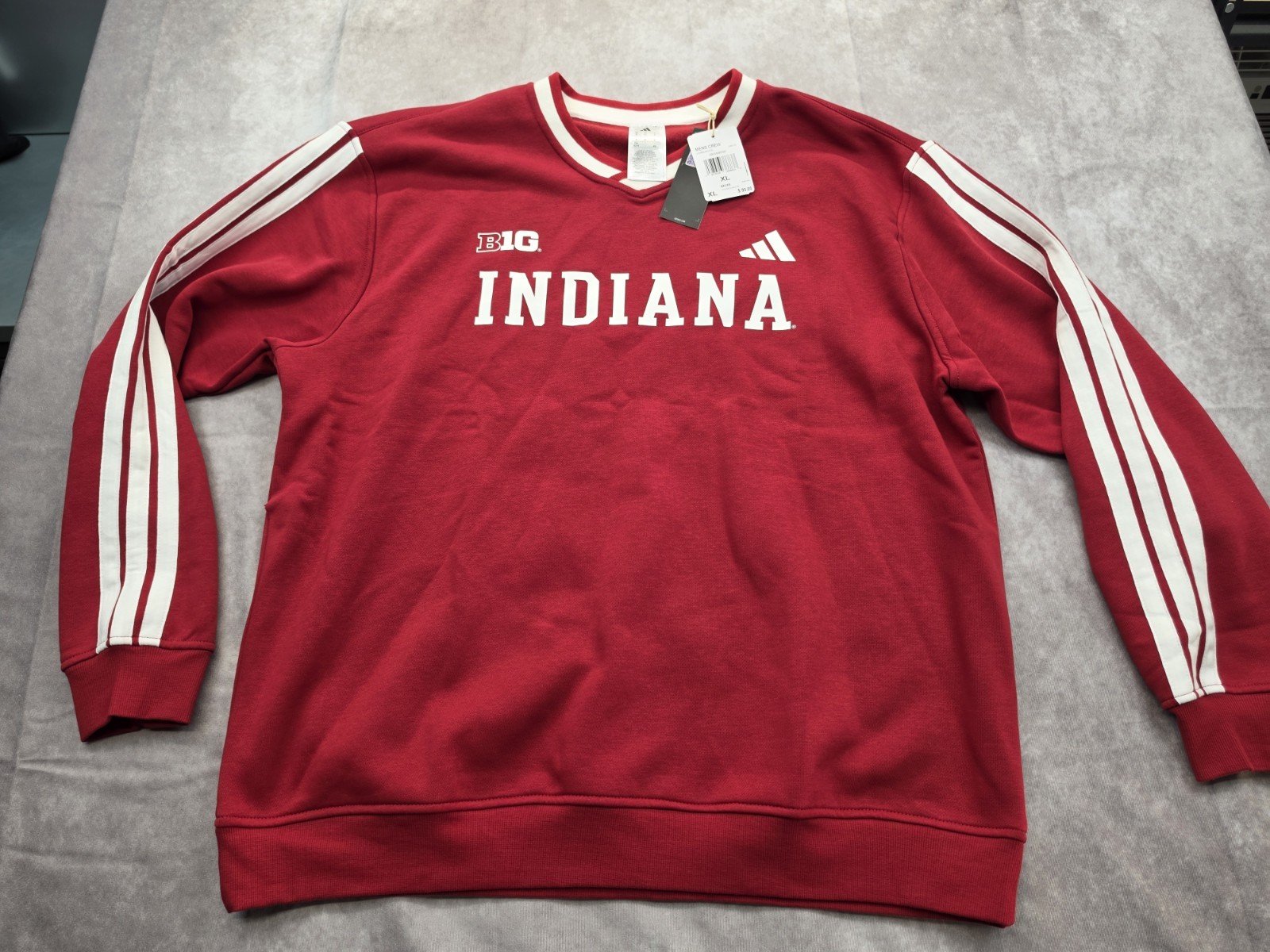 New Adidas Indiana Hoosiers Retro Crew Sweatshirt Mens XL Loose Big10 $90 New Adidas Indiana Hoosiers Retro Crew Sweatshirt Mens XL Loose Big10 $90