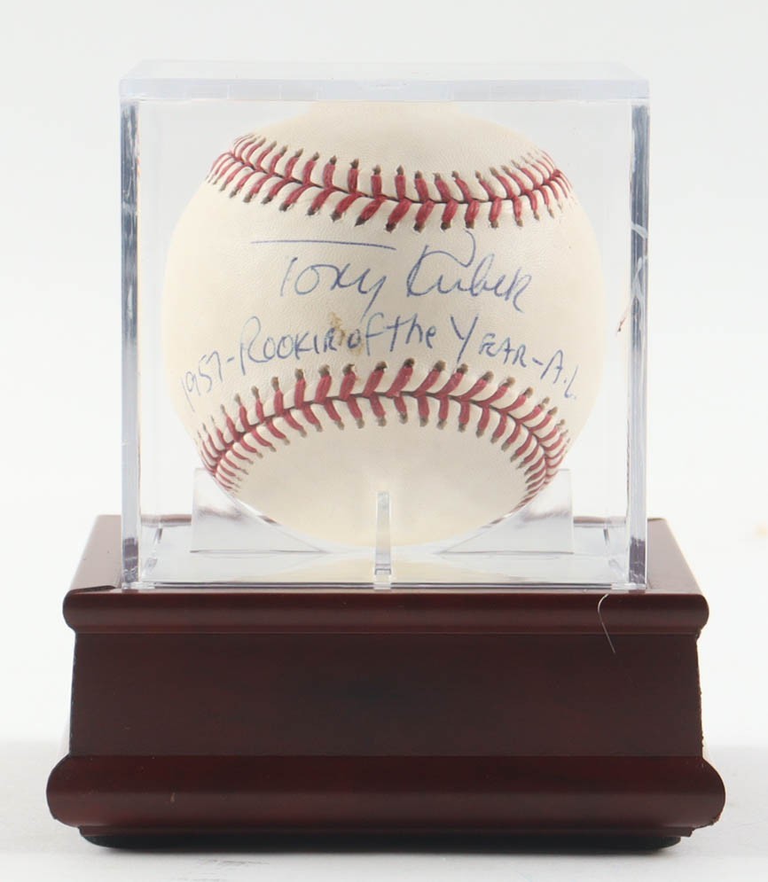 Tony Kubek Signed OML Baseball Inscribed \ Tony Kubek Signed OML Baseball Inscribed \