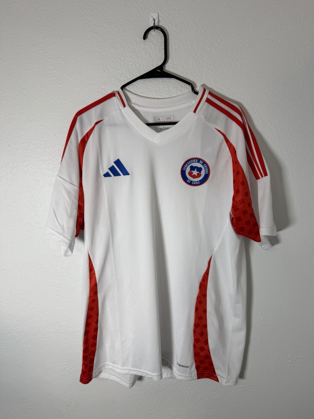 Adidas Authentic Chile National Team 2024 IQ0674 White Away Jersey Men’s Sz XL Adidas Authentic Chile National Team 2024 IQ0674 White Away Jersey Men’s Sz XL