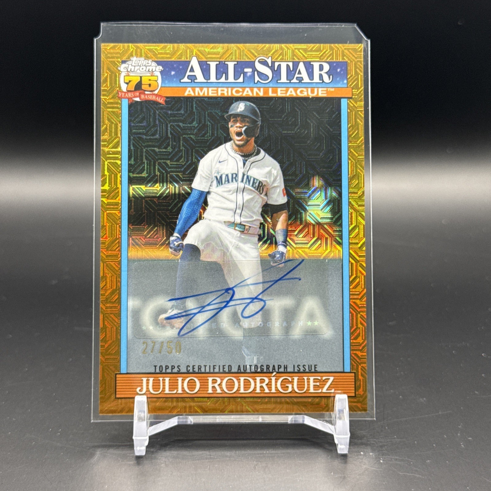 2026 Topps Series 2 Julio Rodríguez 1991 Mojo Auto #91ASC-32 Gold /50 - Mariners