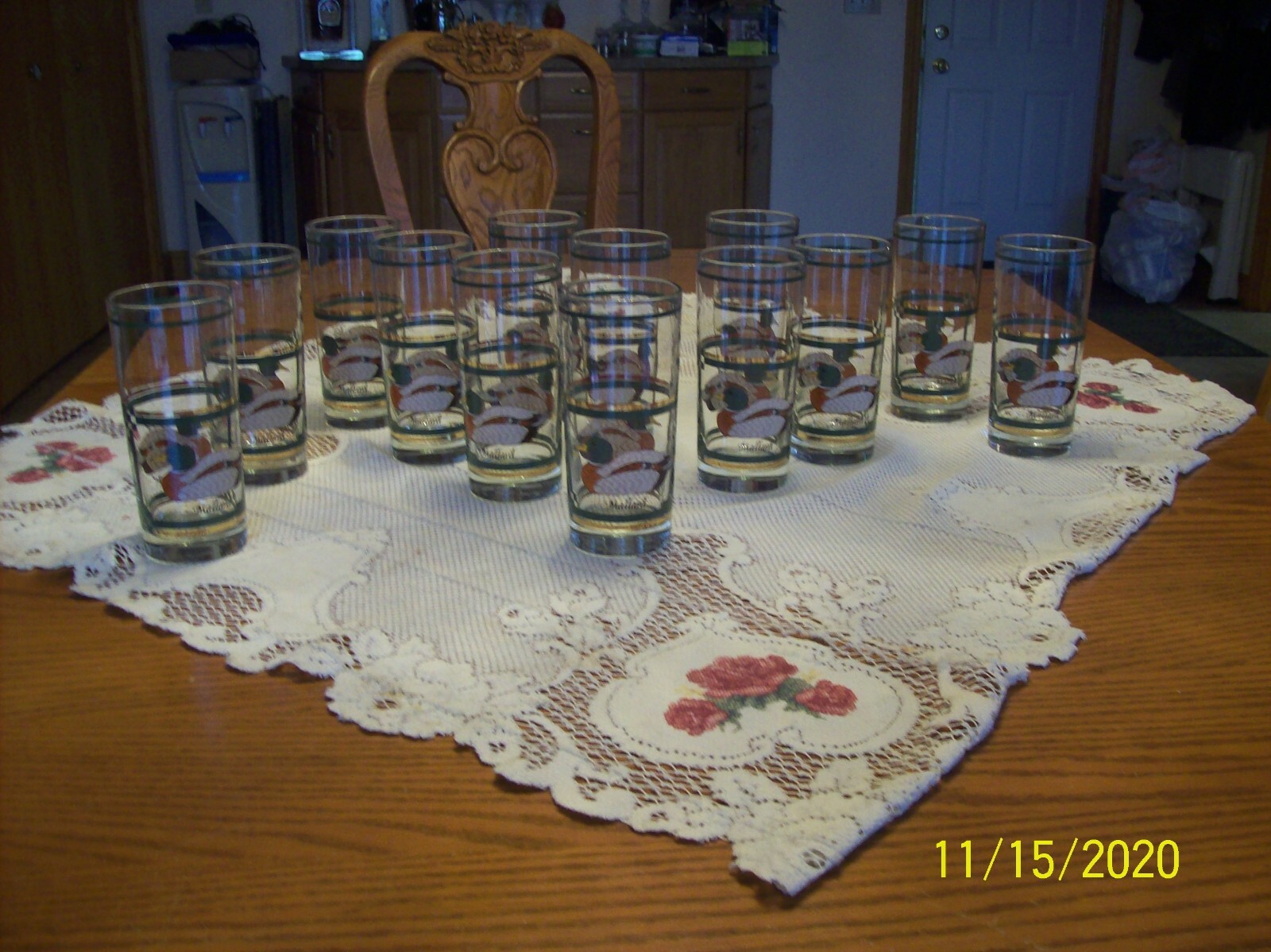 Libbey Vintage Mallard Duck Tall Glass Tumbler High Ball Set Of 13 Glasses Libbey Vintage Mallard Duck Tall Glass Tumbler High Ball Set Of 13 Glasses