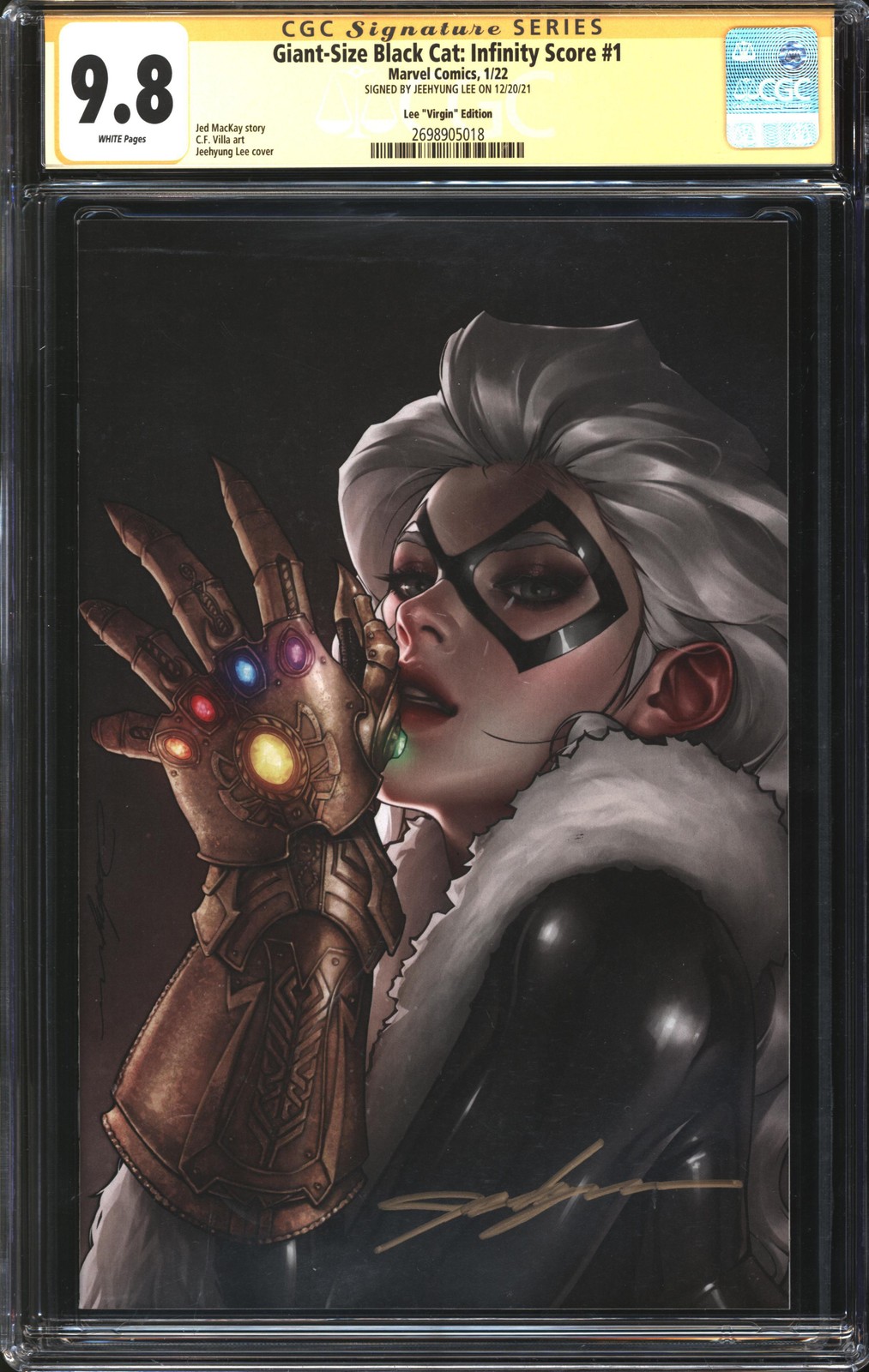 Giant-Size Black Cat: Infinity Score (2022) #1 Jeehyung Lee Virgin Edition CGC S