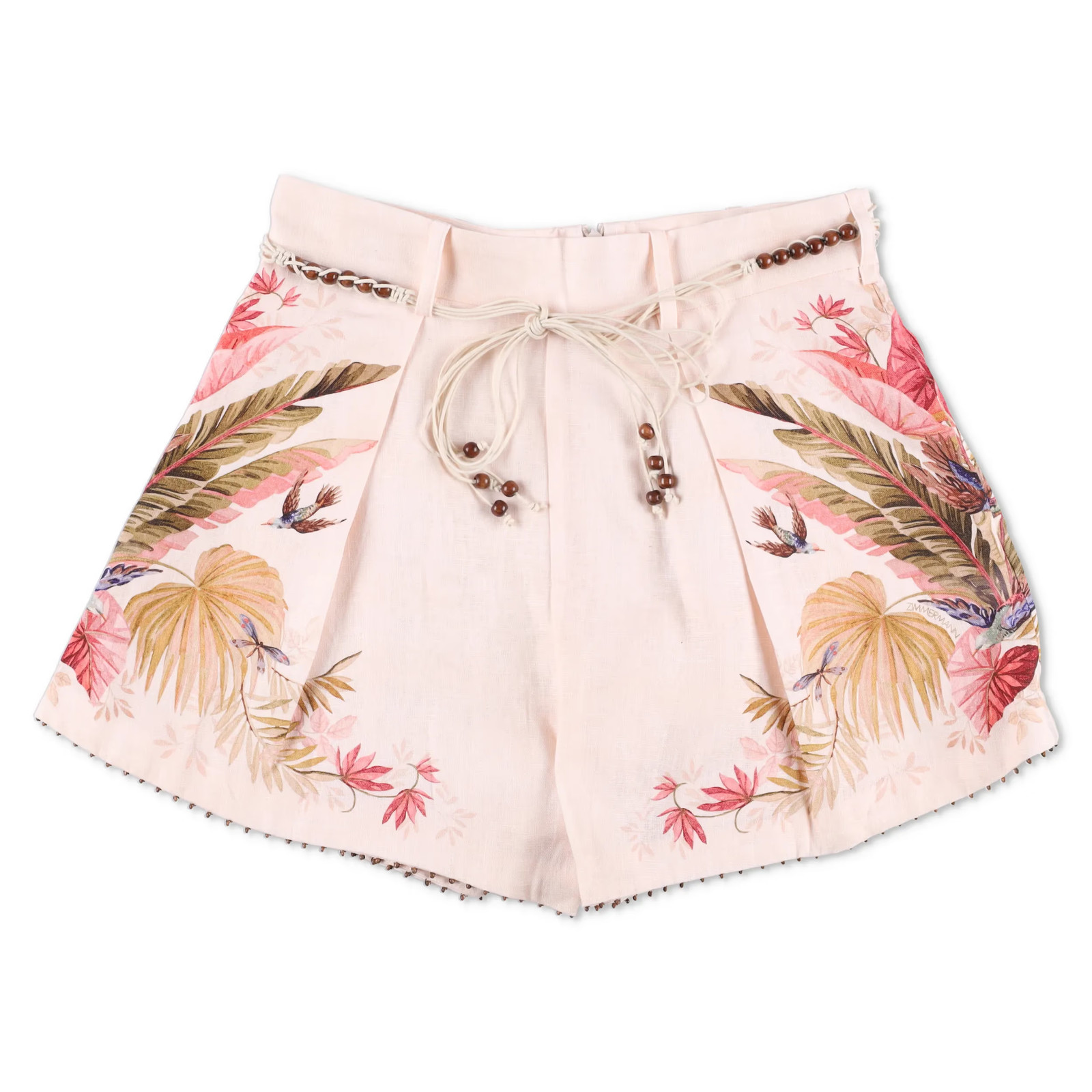ZIMMERMANN Womens Ascension Print Belted Shorts Multicoloured 12 RRP 445